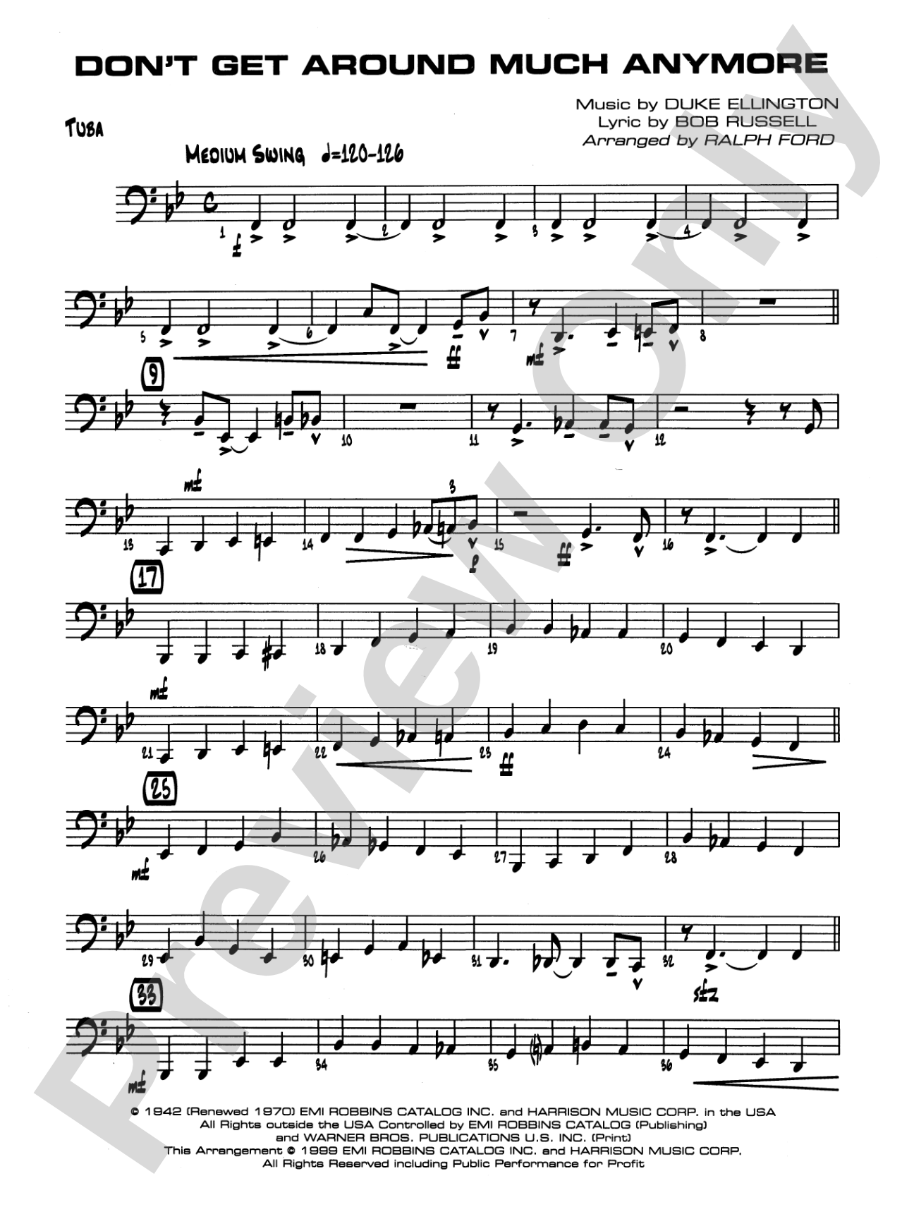 Don't Get Around Much Anymore: Tuba