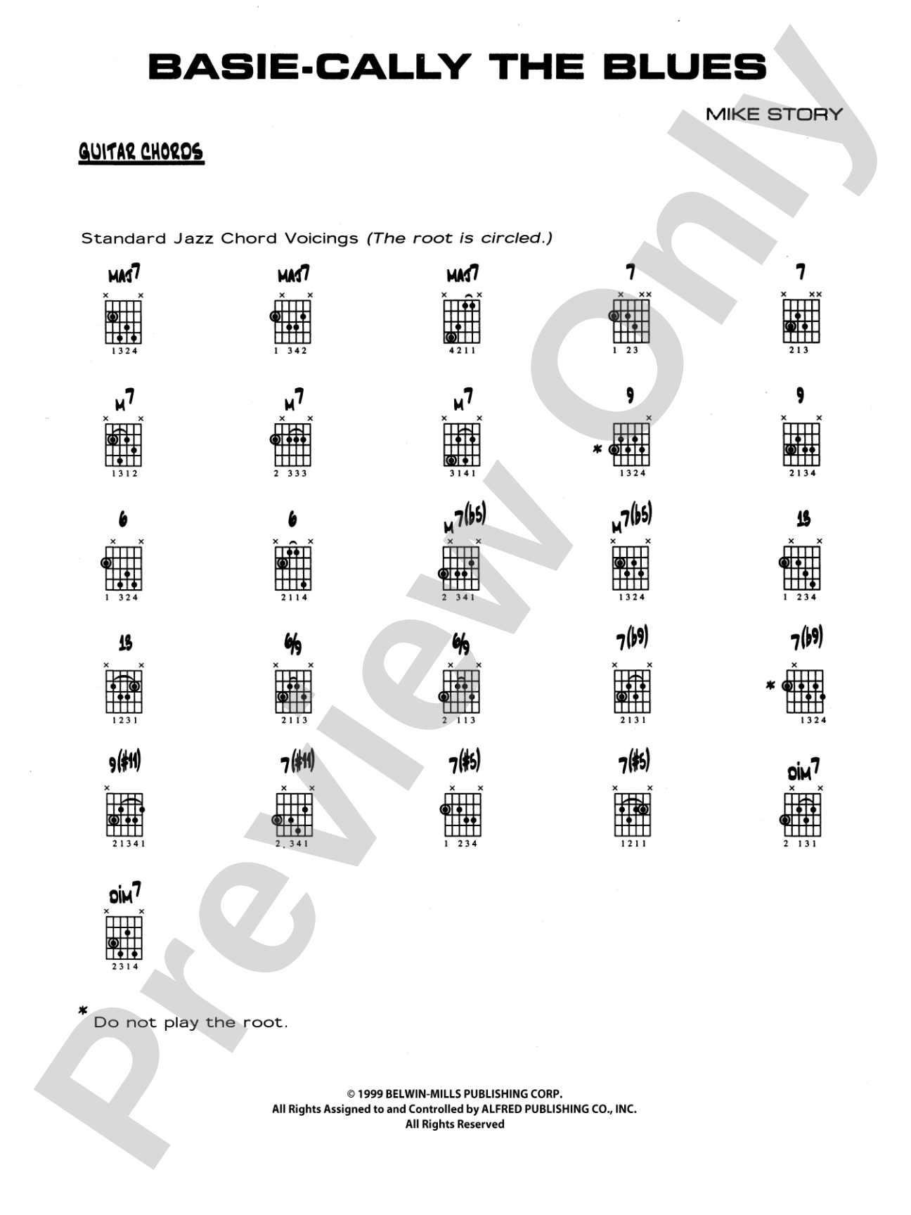 Basie-Cally the Blues: Guitar Chords