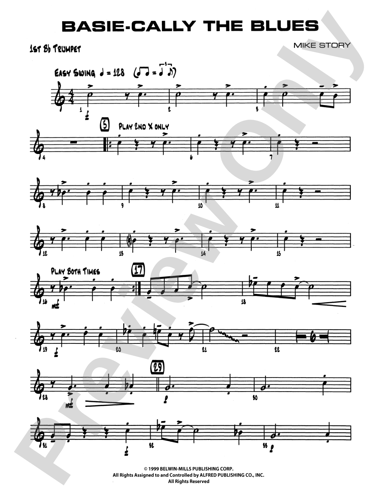 Basie-Cally the Blues: 1st B-flat Trumpet