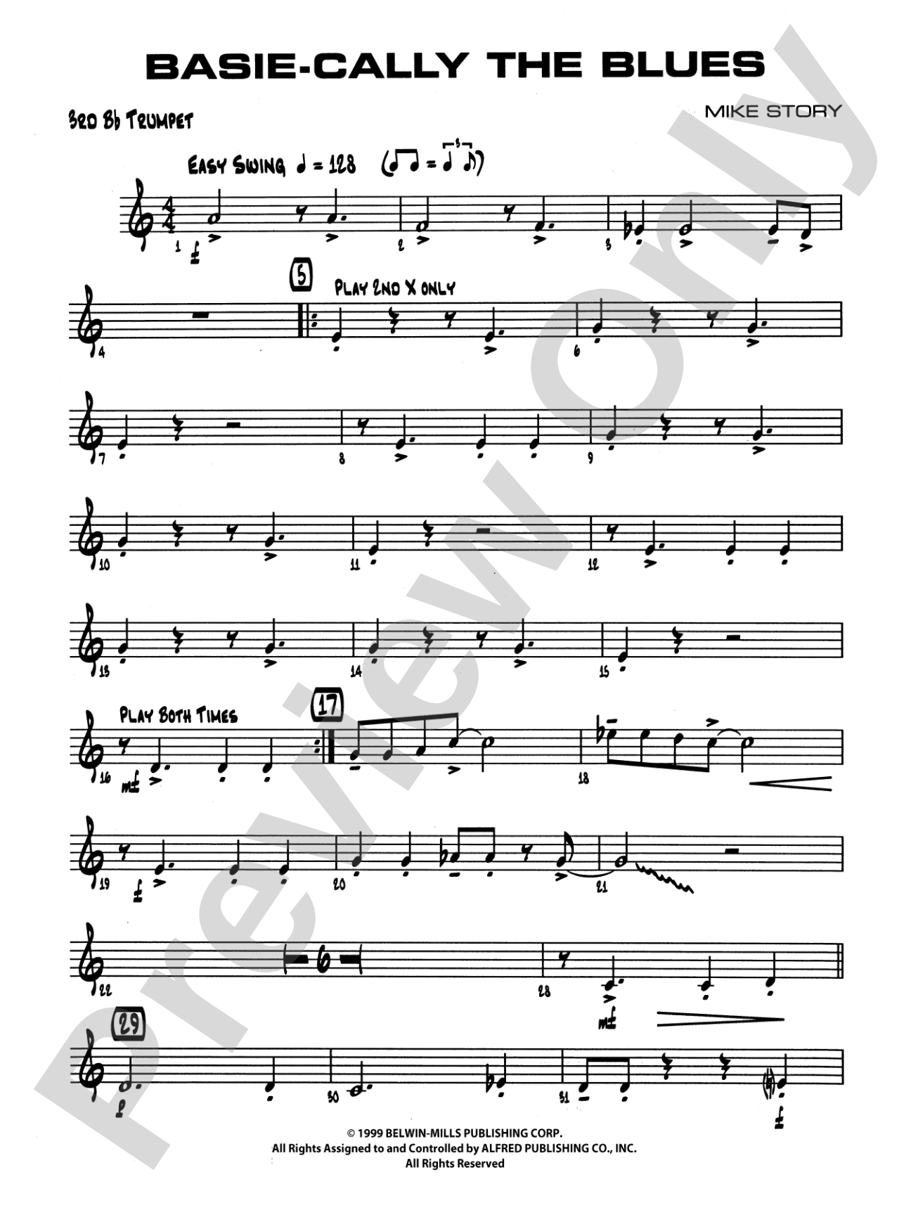Basie-Cally the Blues: 3rd B-flat Trumpet