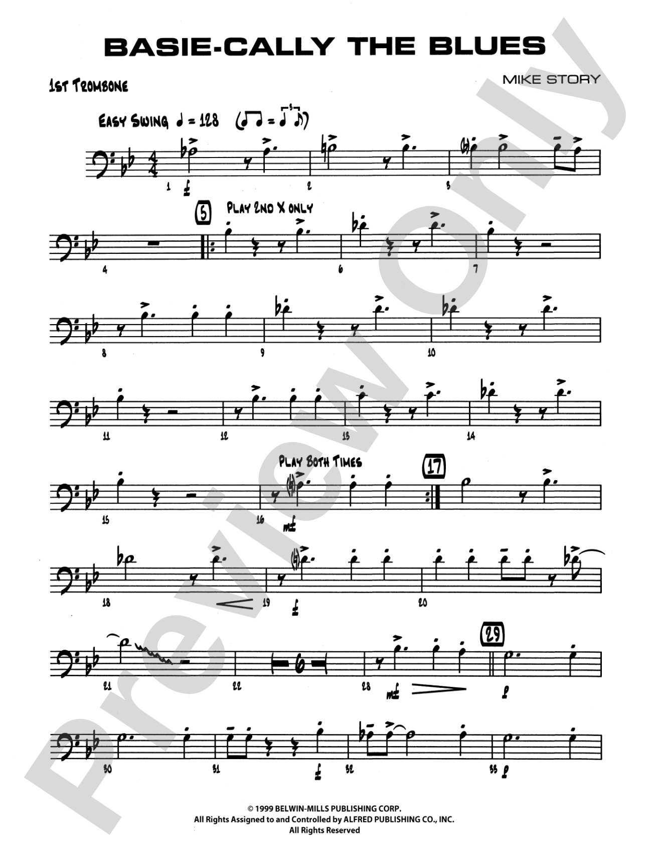 Basie-Cally the Blues: 1st Trombone