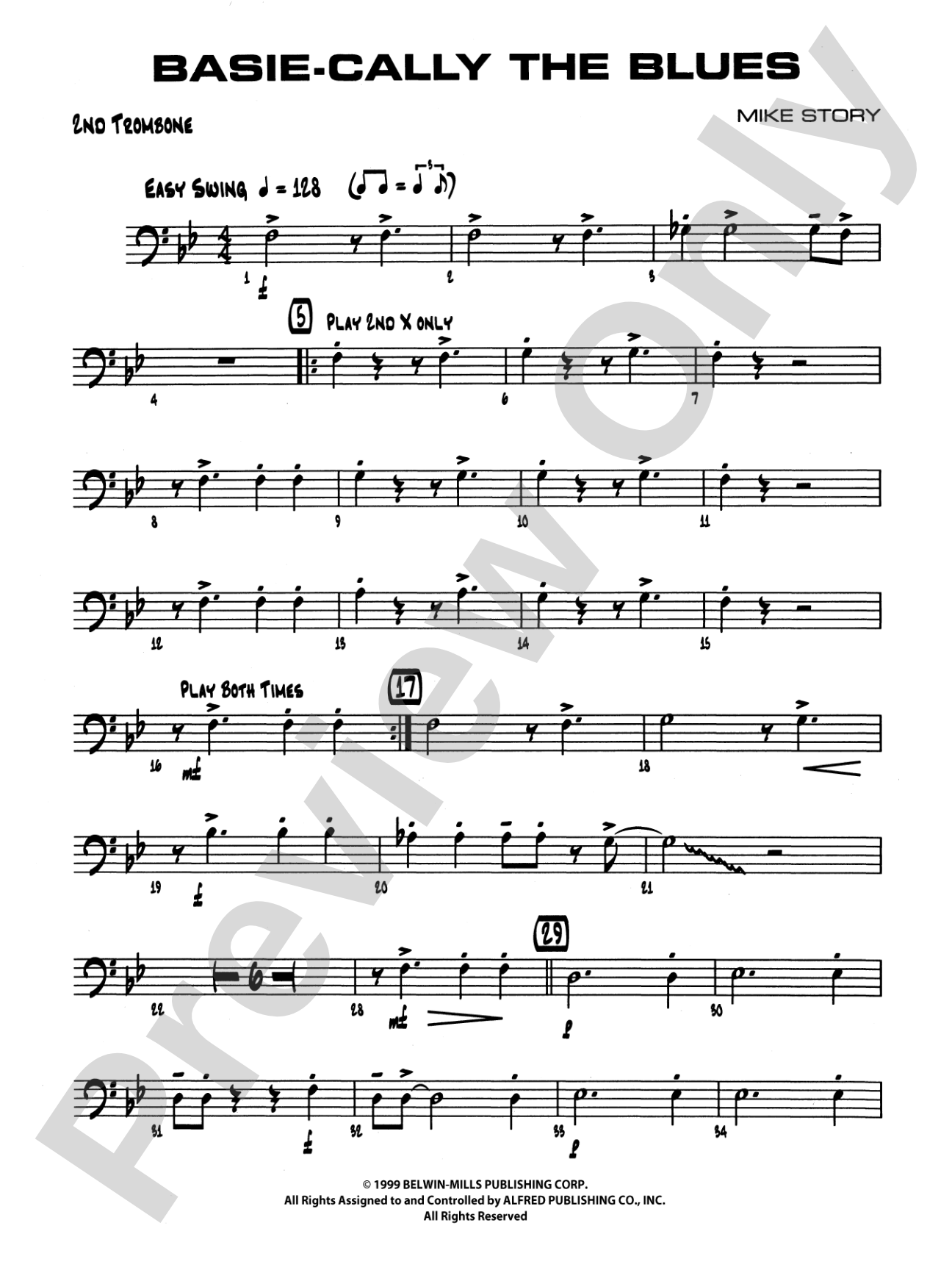 Basie-Cally the Blues: 2nd Trombone