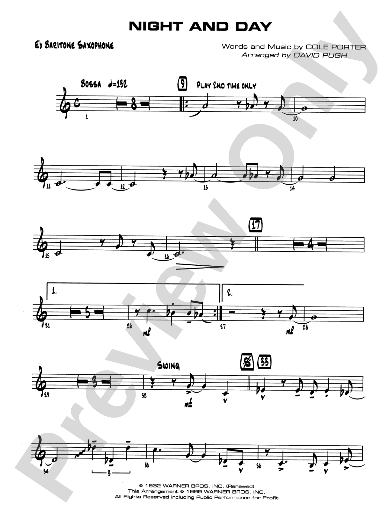 Night and Day: E-flat Baritone Saxophone