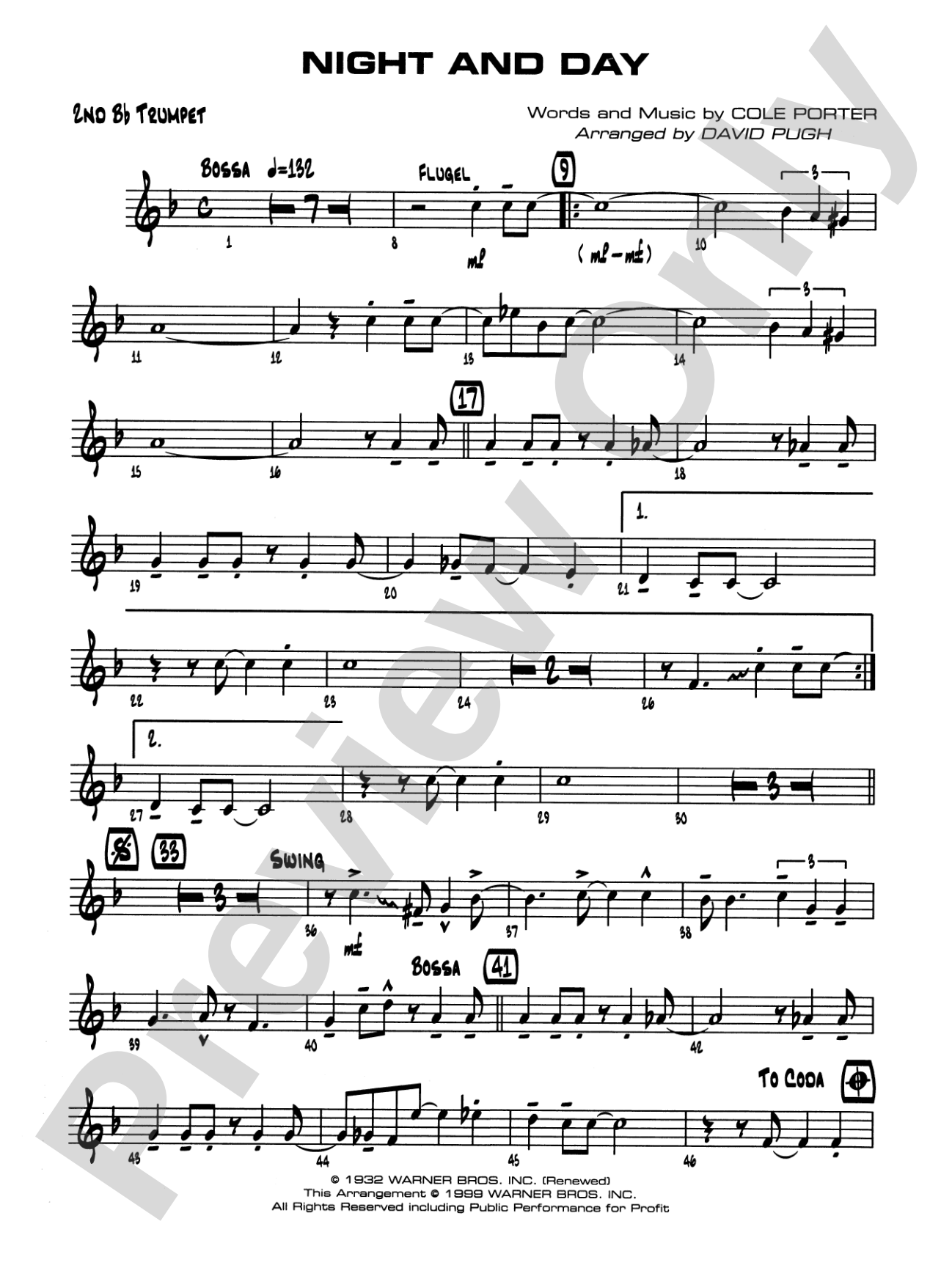 Night and Day: 2nd B-flat Trumpet
