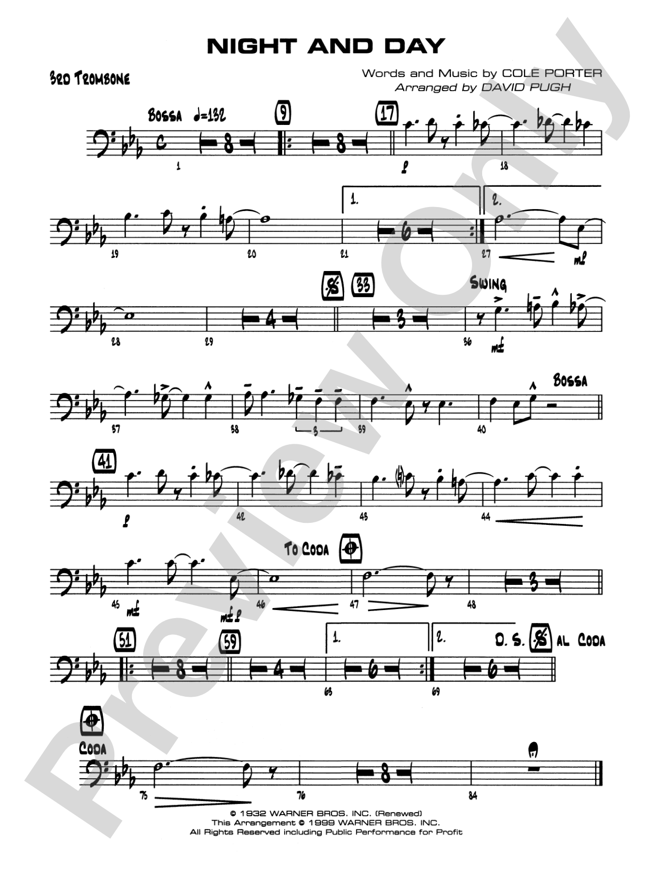 Night and Day: 3rd Trombone
