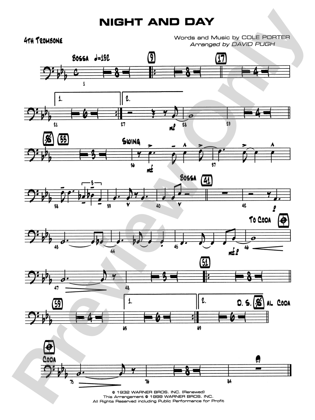 Night and Day: 4th Trombone