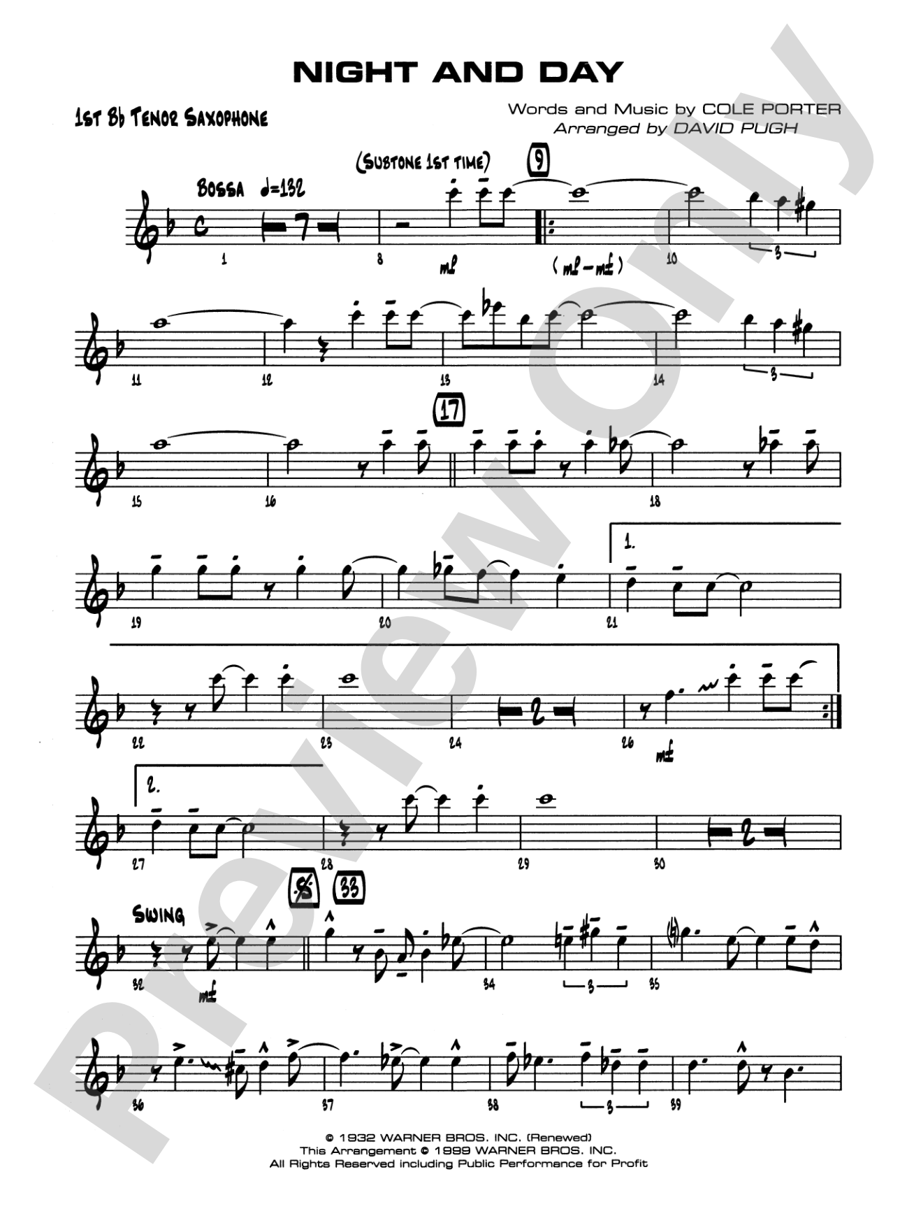 Night and Day: B-flat Tenor Saxophone