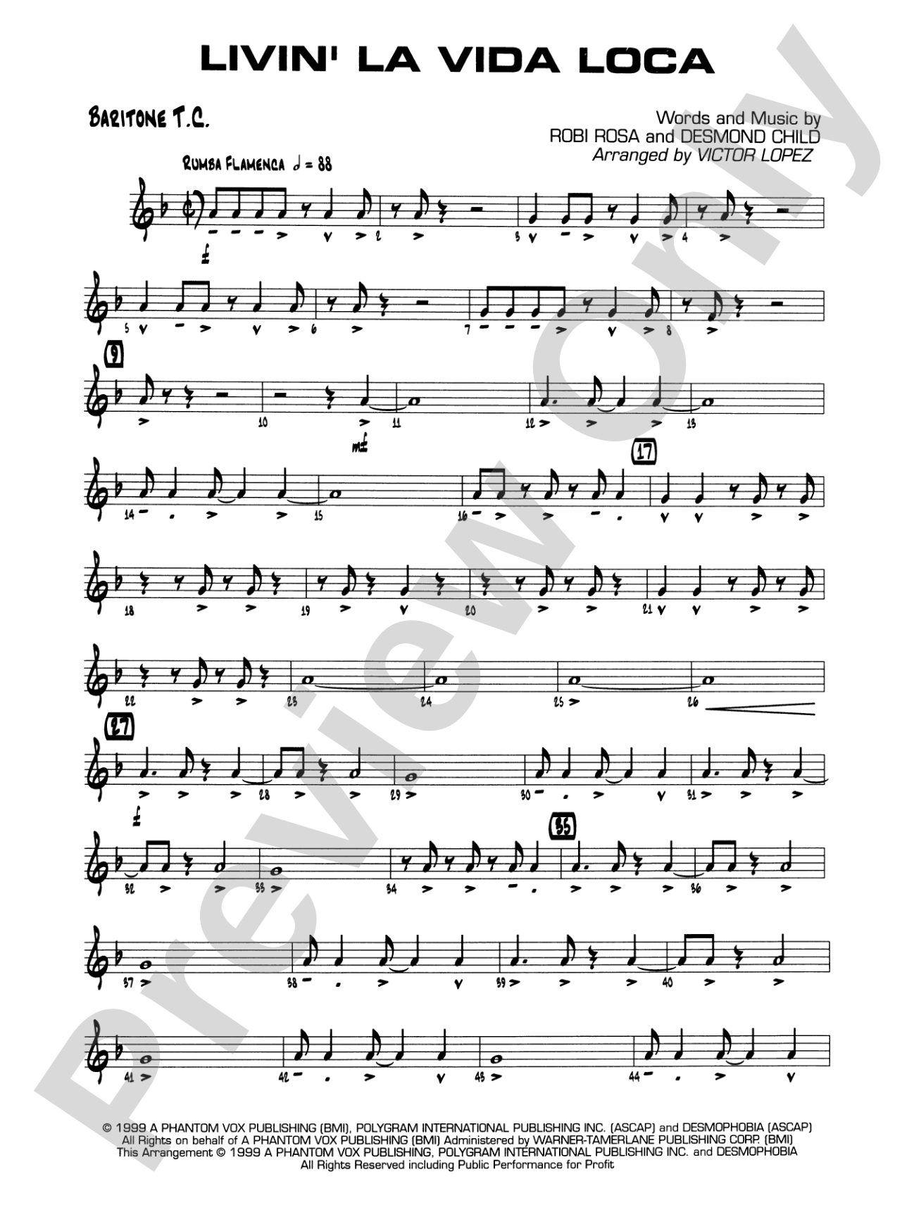Livin' la Vida Loca: Baritone T.C.