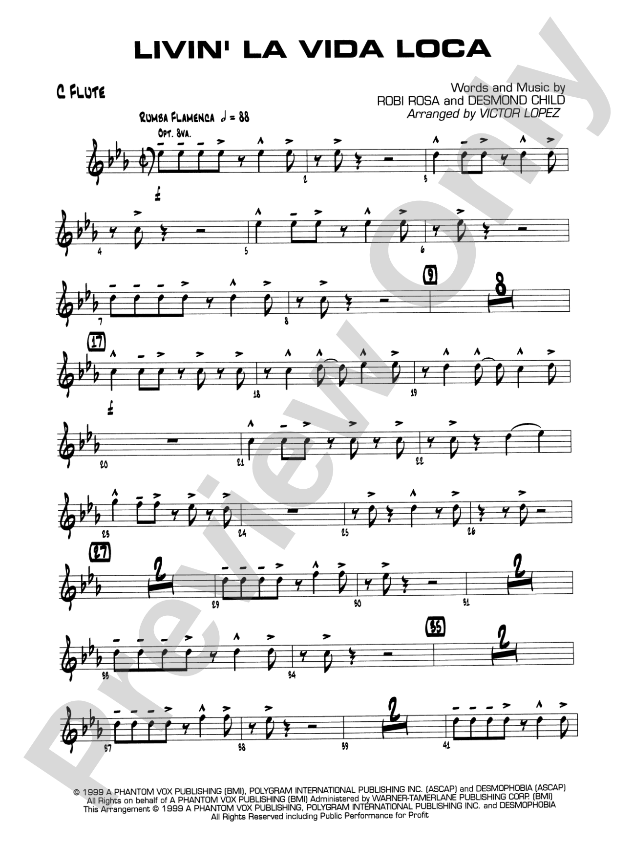 Livin' la Vida Loca: Flute