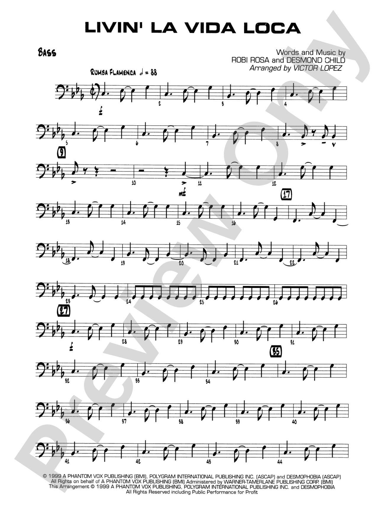Livin' la Vida Loca: String Bass