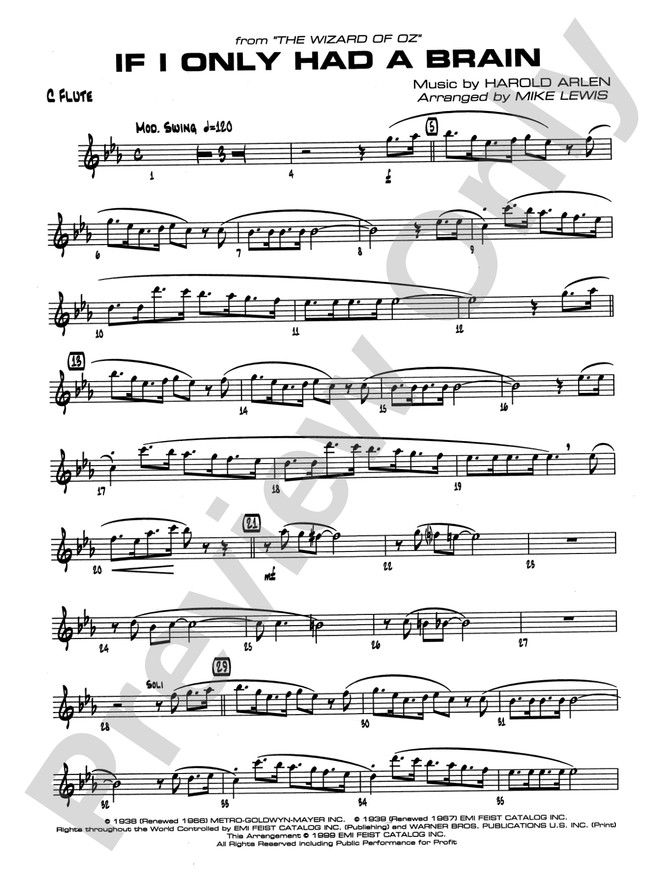 If I Only Had a Brain: Flute