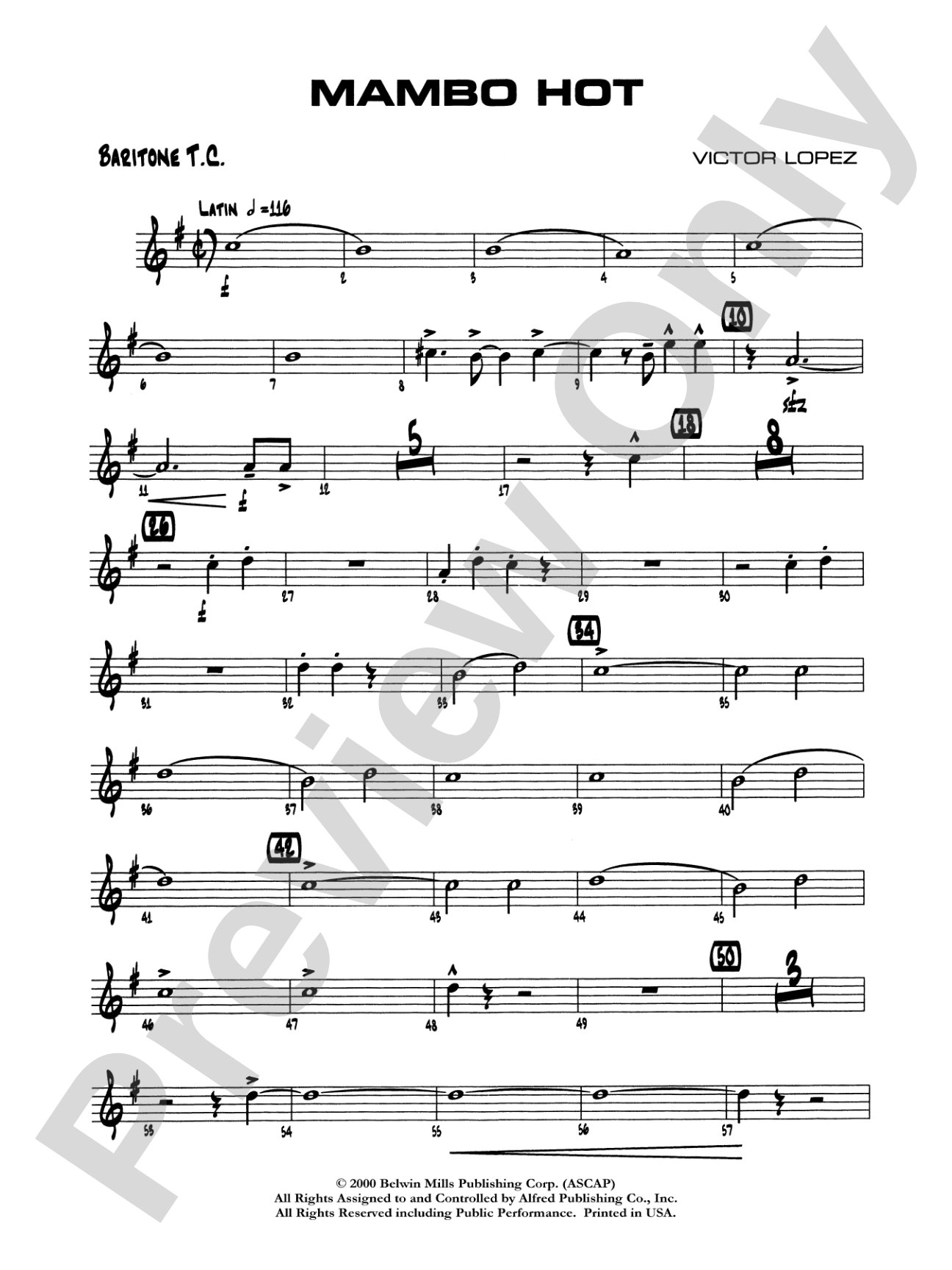 Mambo Hot: Baritone T.C.