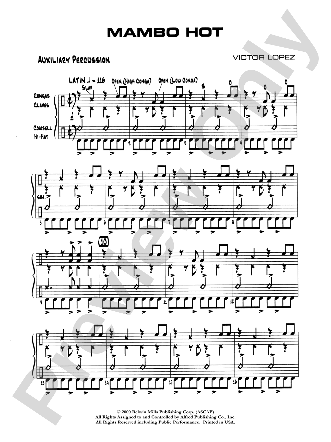 Mambo Hot: 1st Percussion