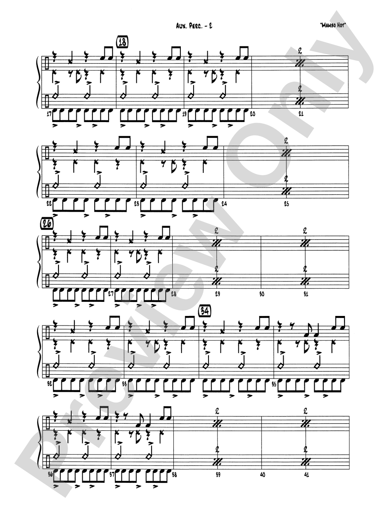 Mambo Hot: 1st Percussion