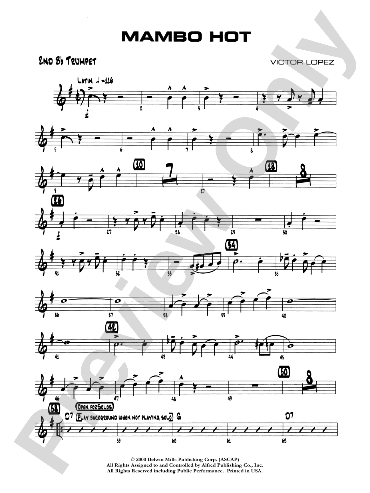 Mambo Hot: 2nd B-flat Trumpet