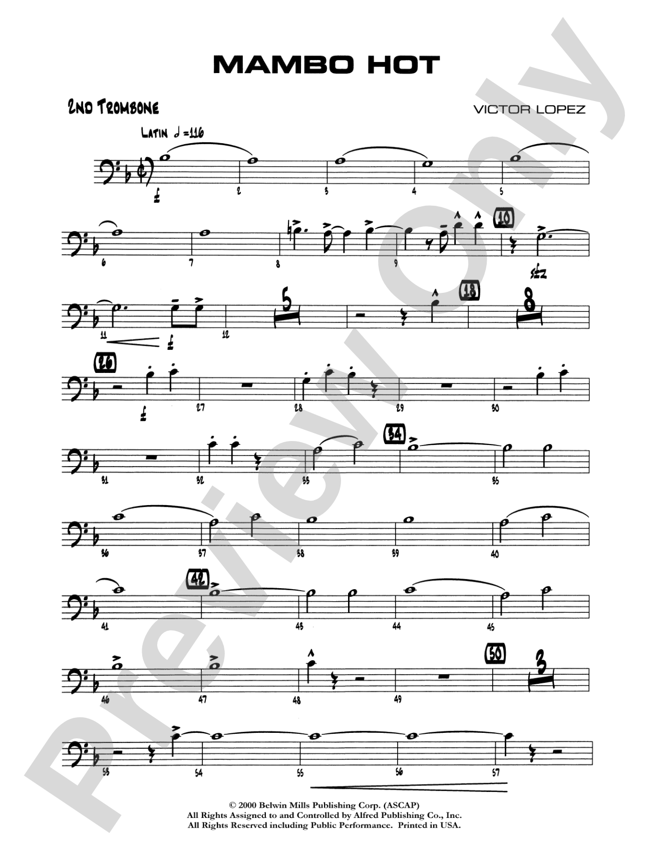 Mambo Hot: 2nd Trombone