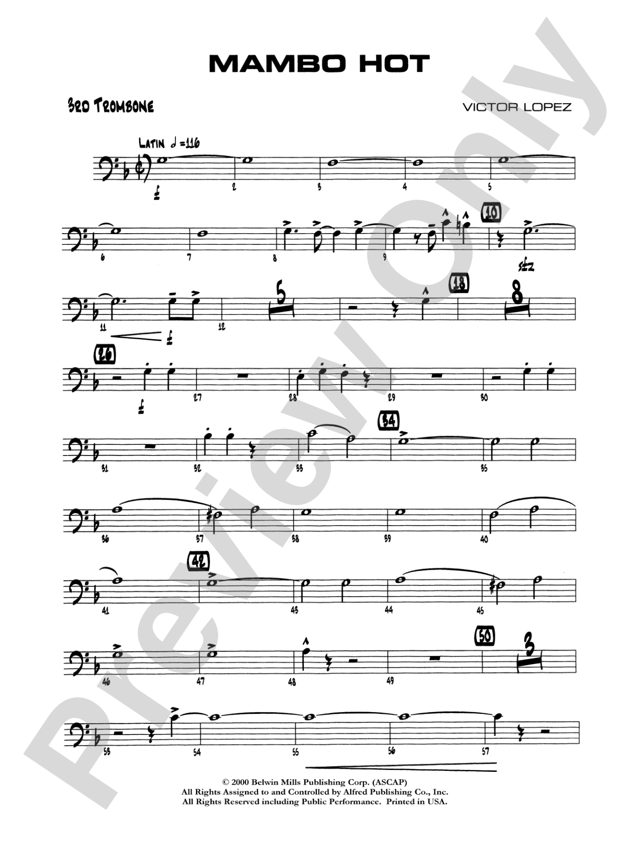 Mambo Hot: 3rd Trombone
