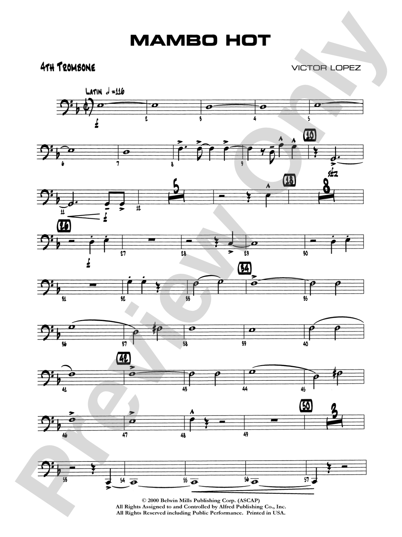 Mambo Hot: 4th Trombone