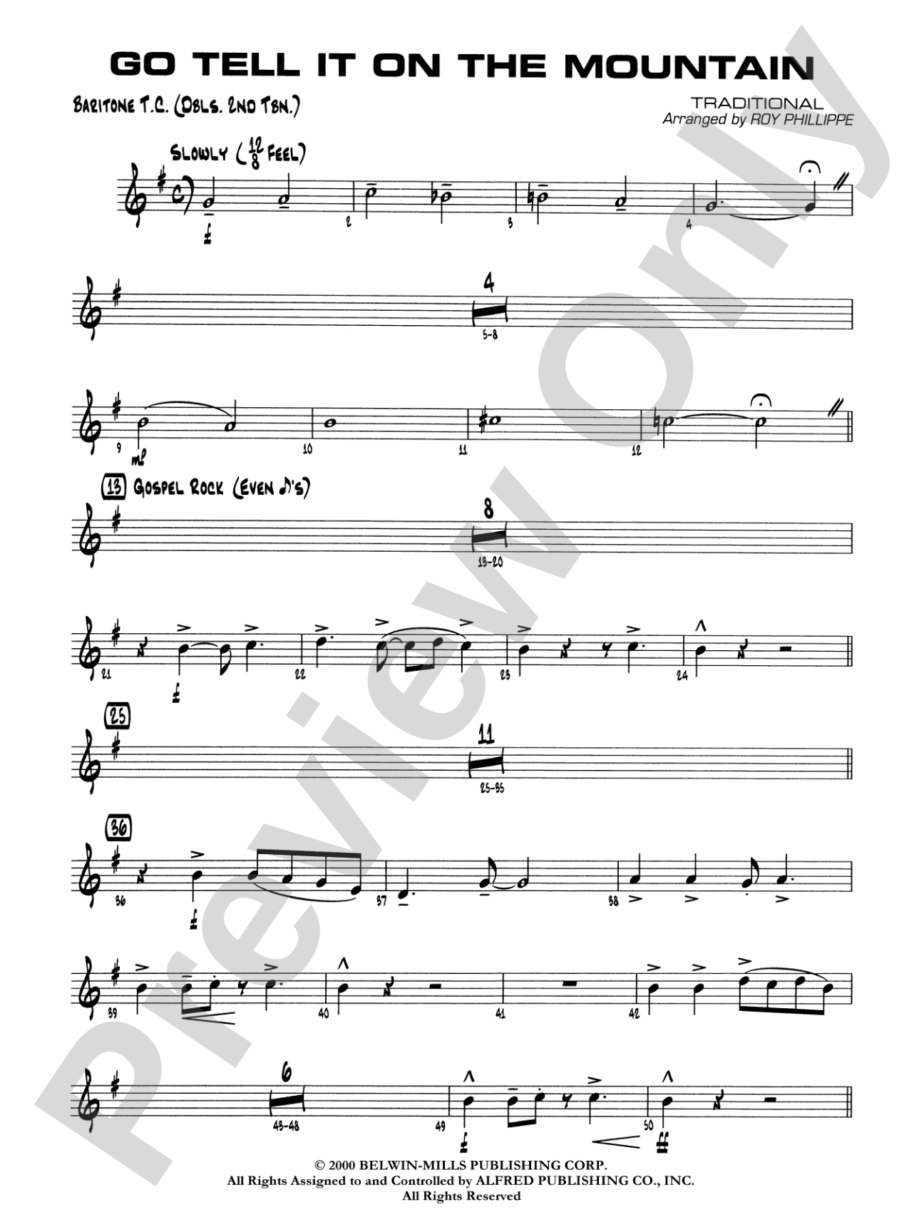 Go Tell It on the Mountain: Baritone T.C.