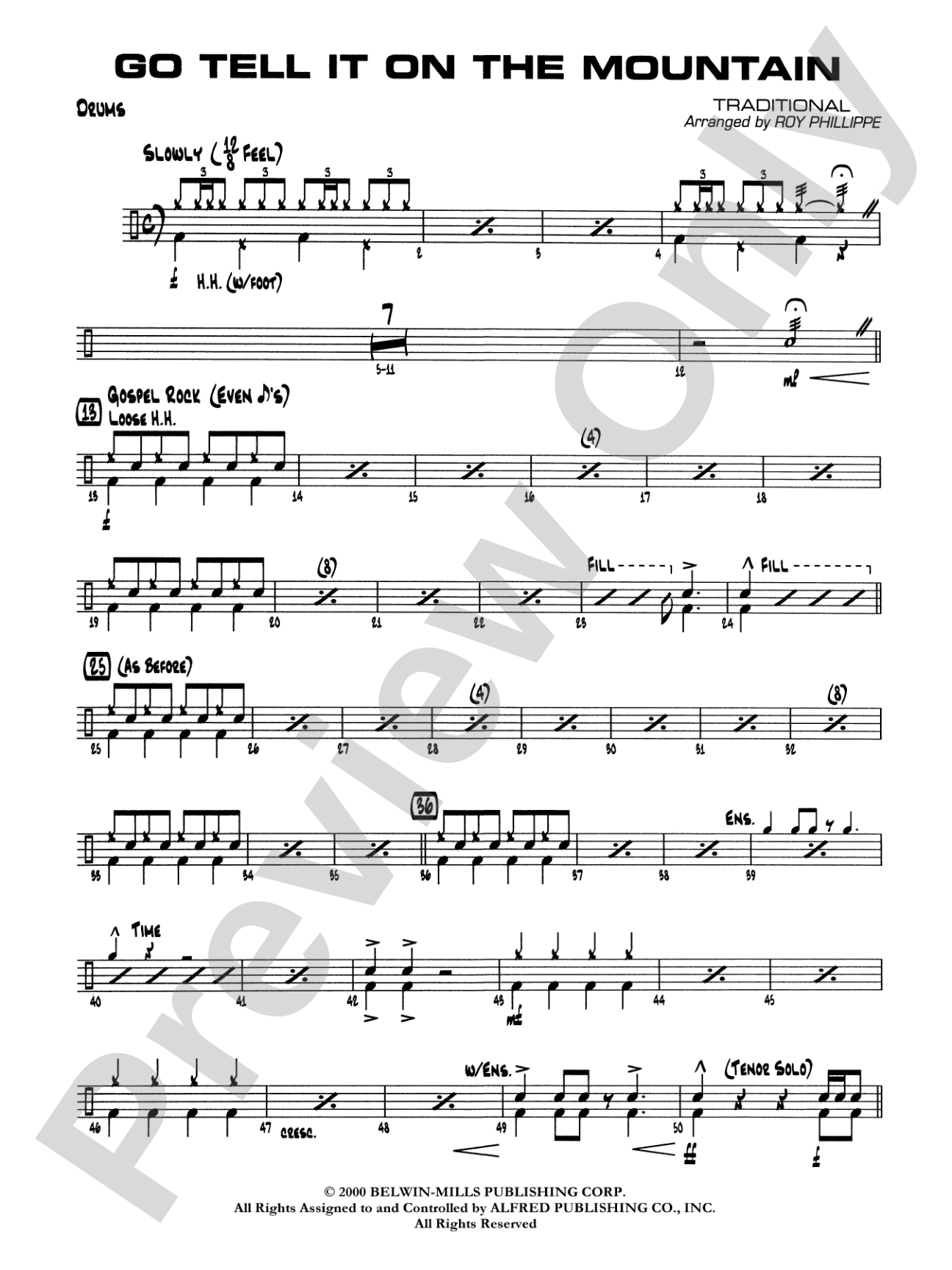 Go Tell It on the Mountain: Drums