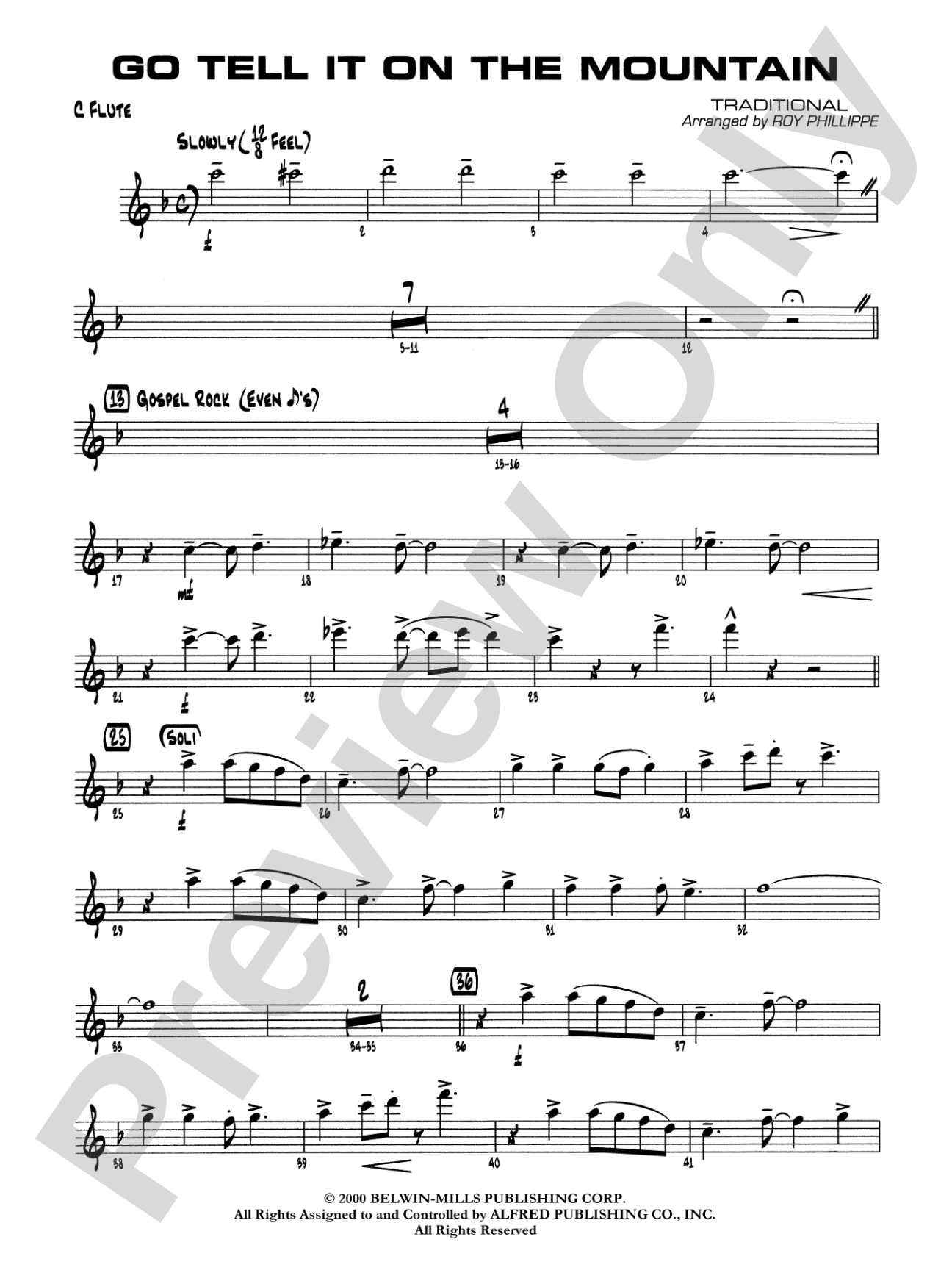 Go Tell It on the Mountain: Flute