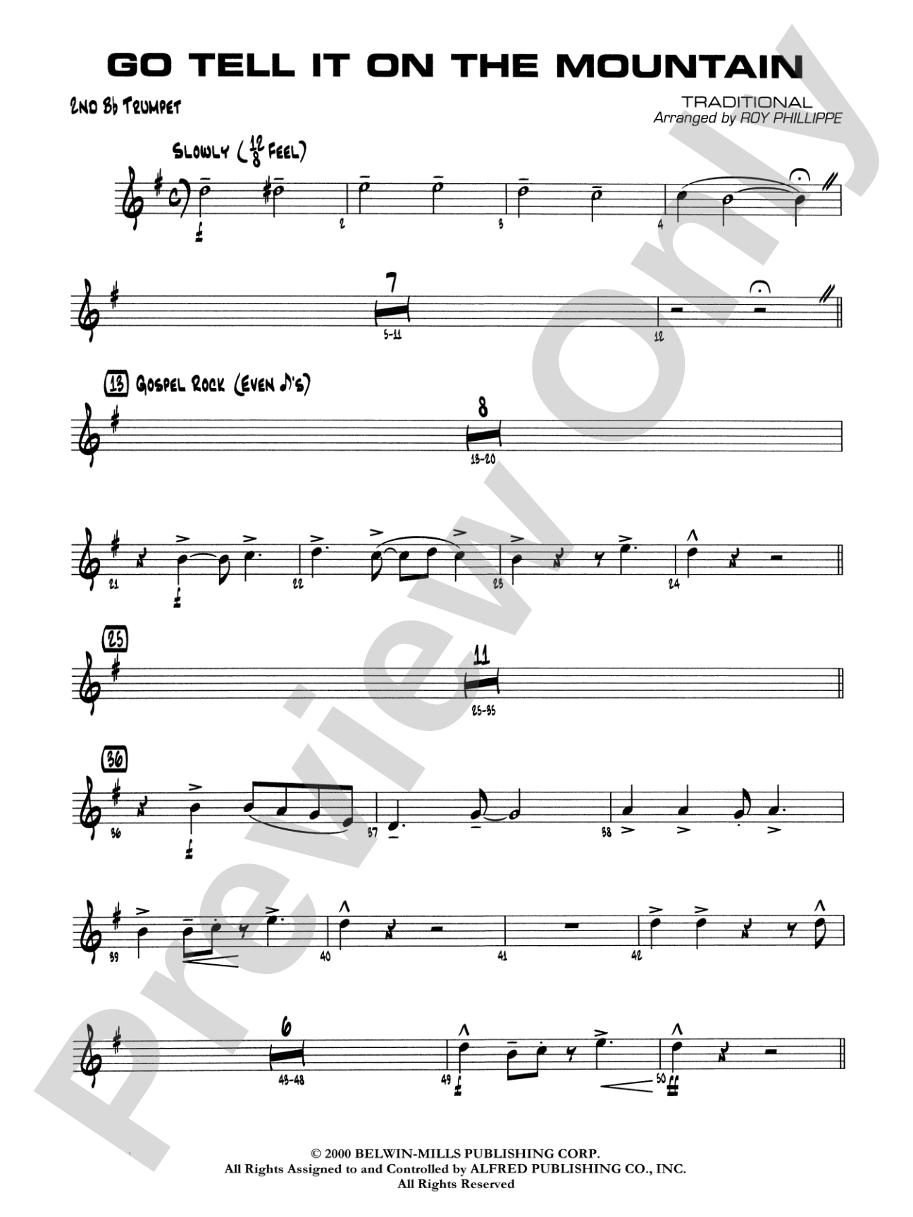Go Tell It on the Mountain: 2nd B-flat Trumpet
