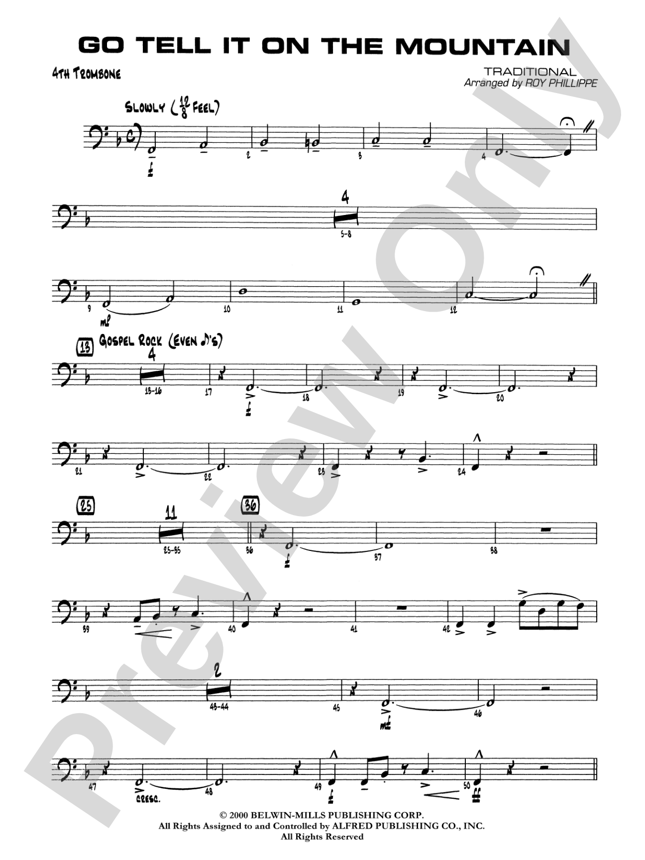 Go Tell It on the Mountain: 4th Trombone