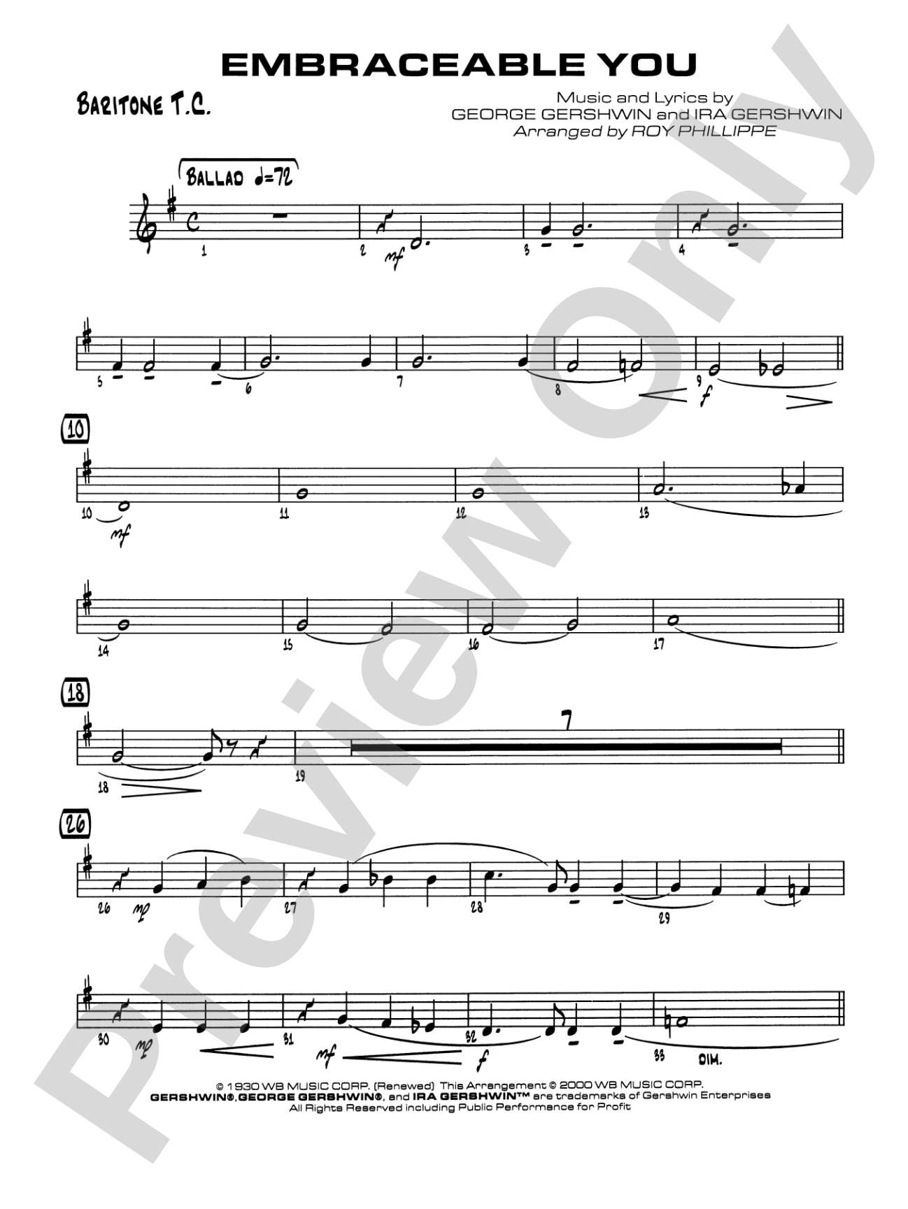 Embraceable You: Baritone T.C.