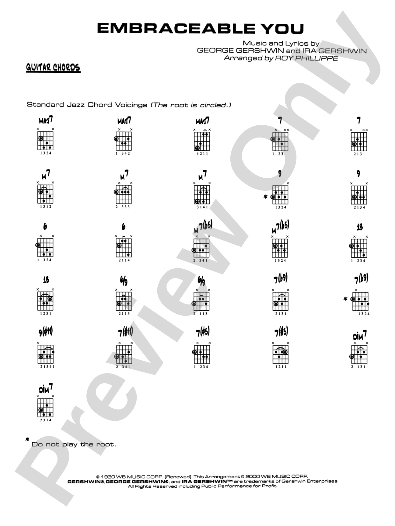 Embraceable You: Guitar Chords
