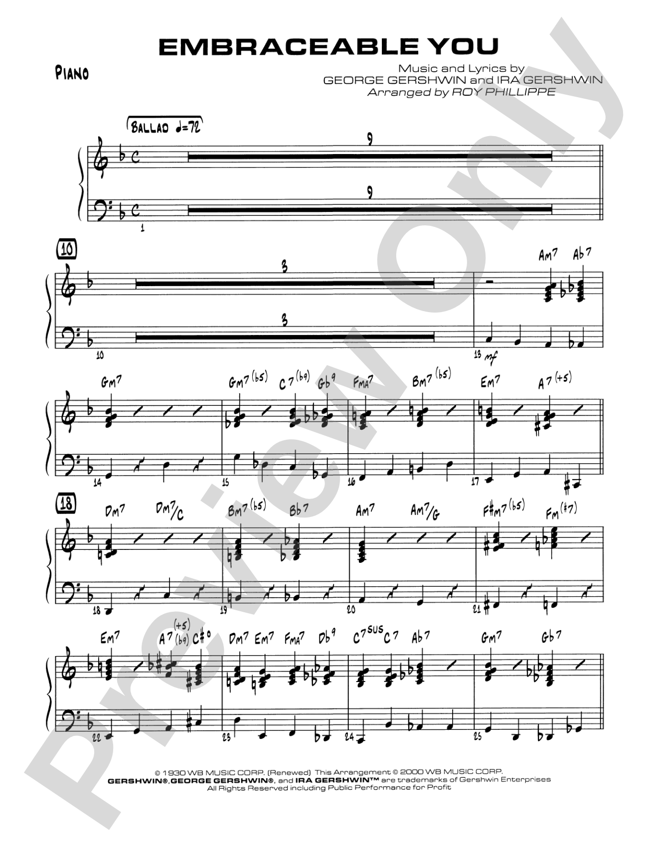 Embraceable You: Piano Accompaniment