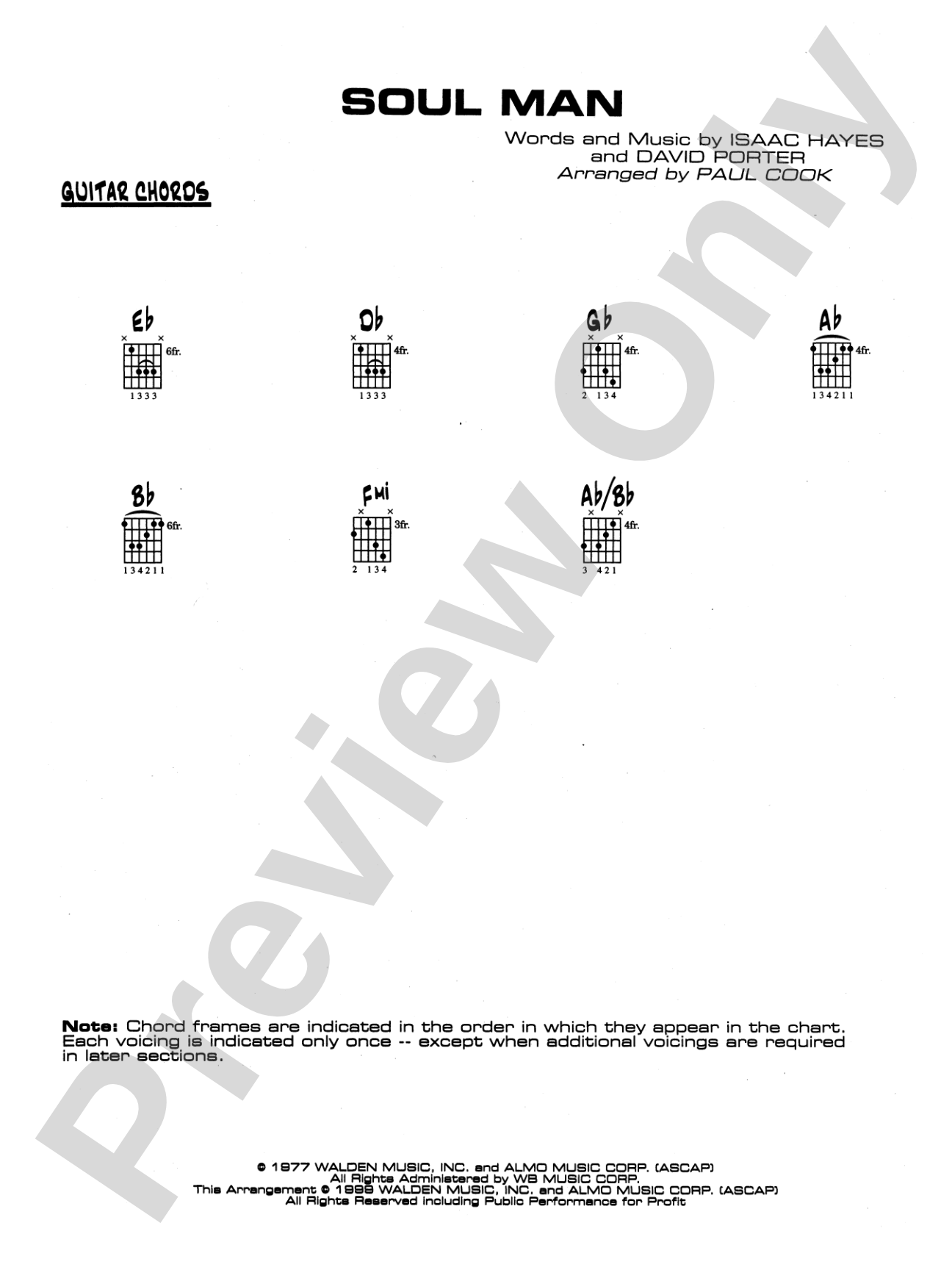 Soul Man: Guitar Chords