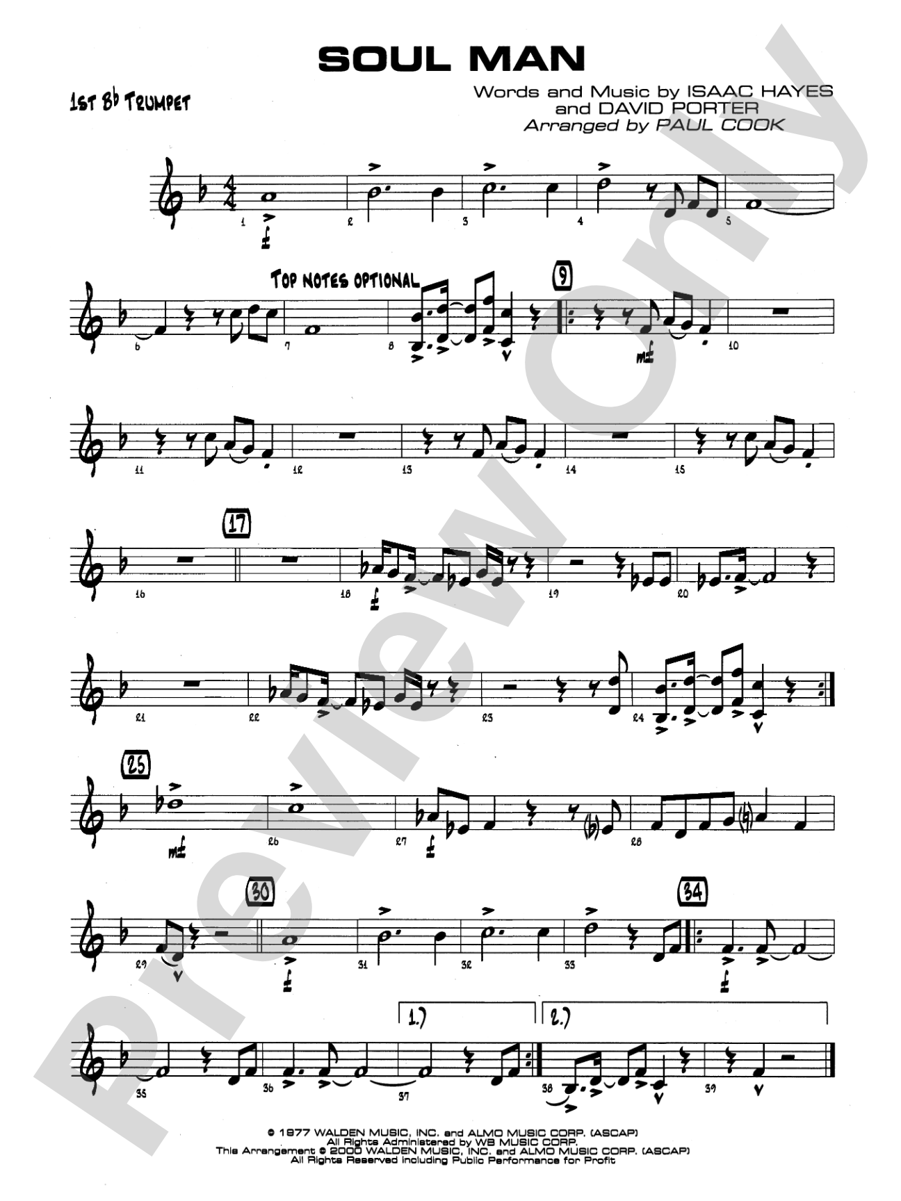 Soul Man: 1st B-flat Trumpet