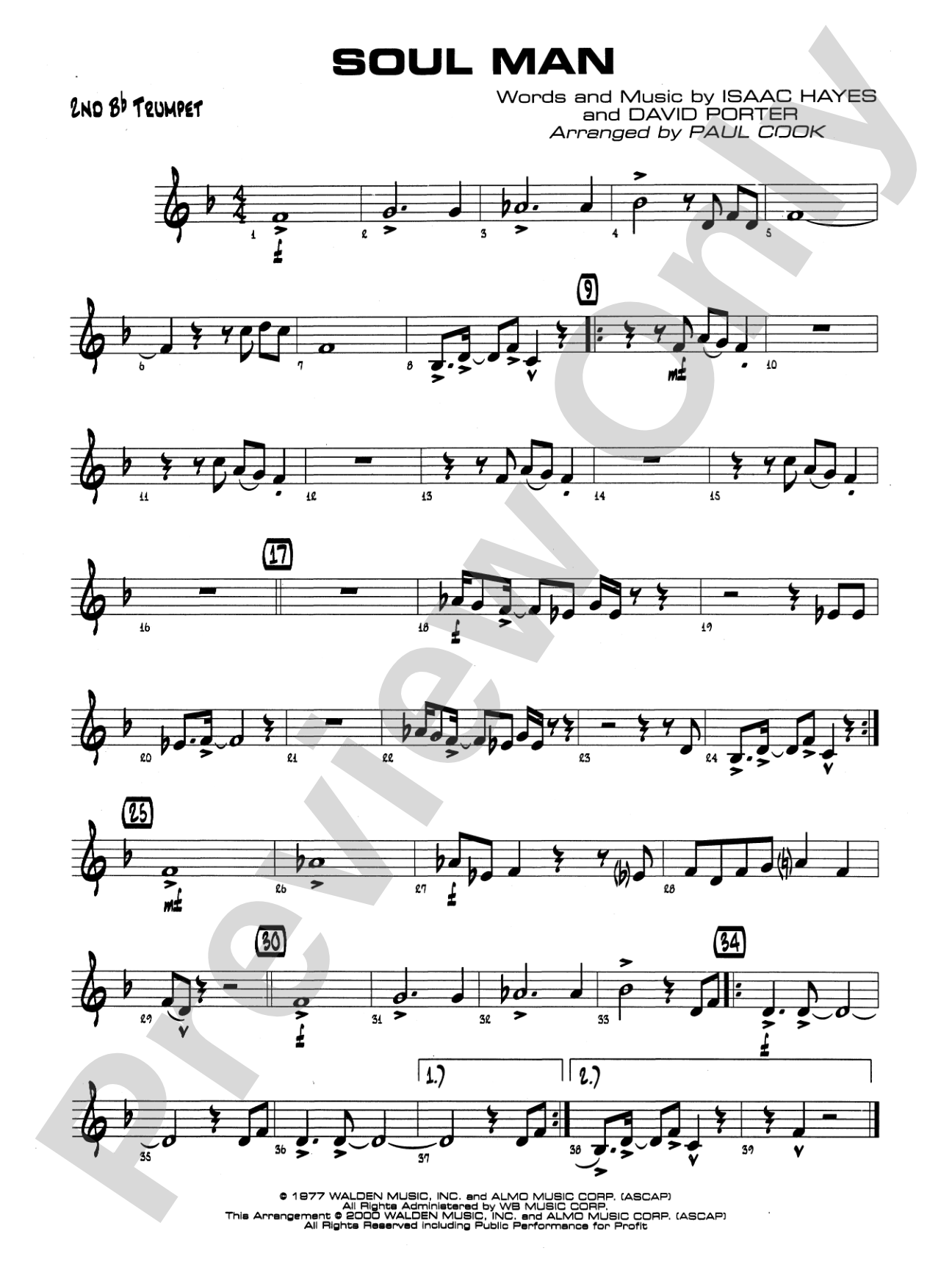 Soul Man: 2nd B-flat Trumpet