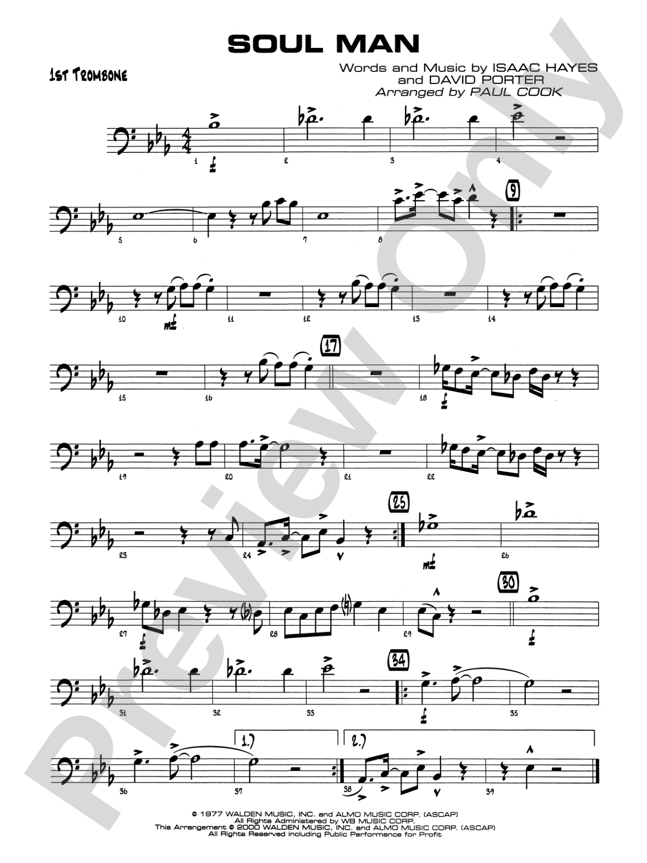 Soul Man: 1st Trombone