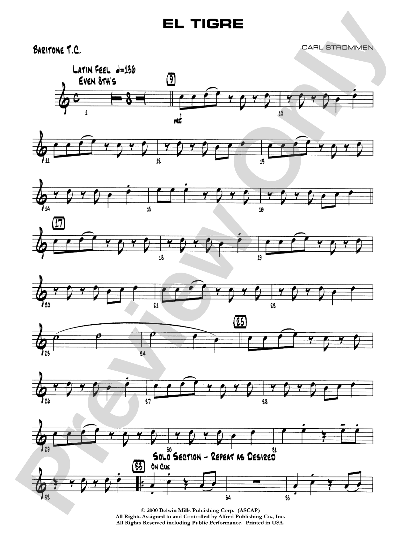 El Tigre: Baritone T.C.