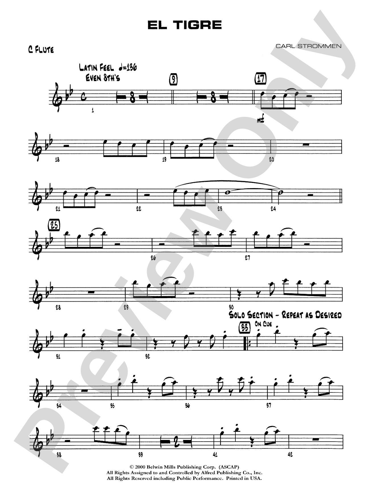 El Tigre: Flute