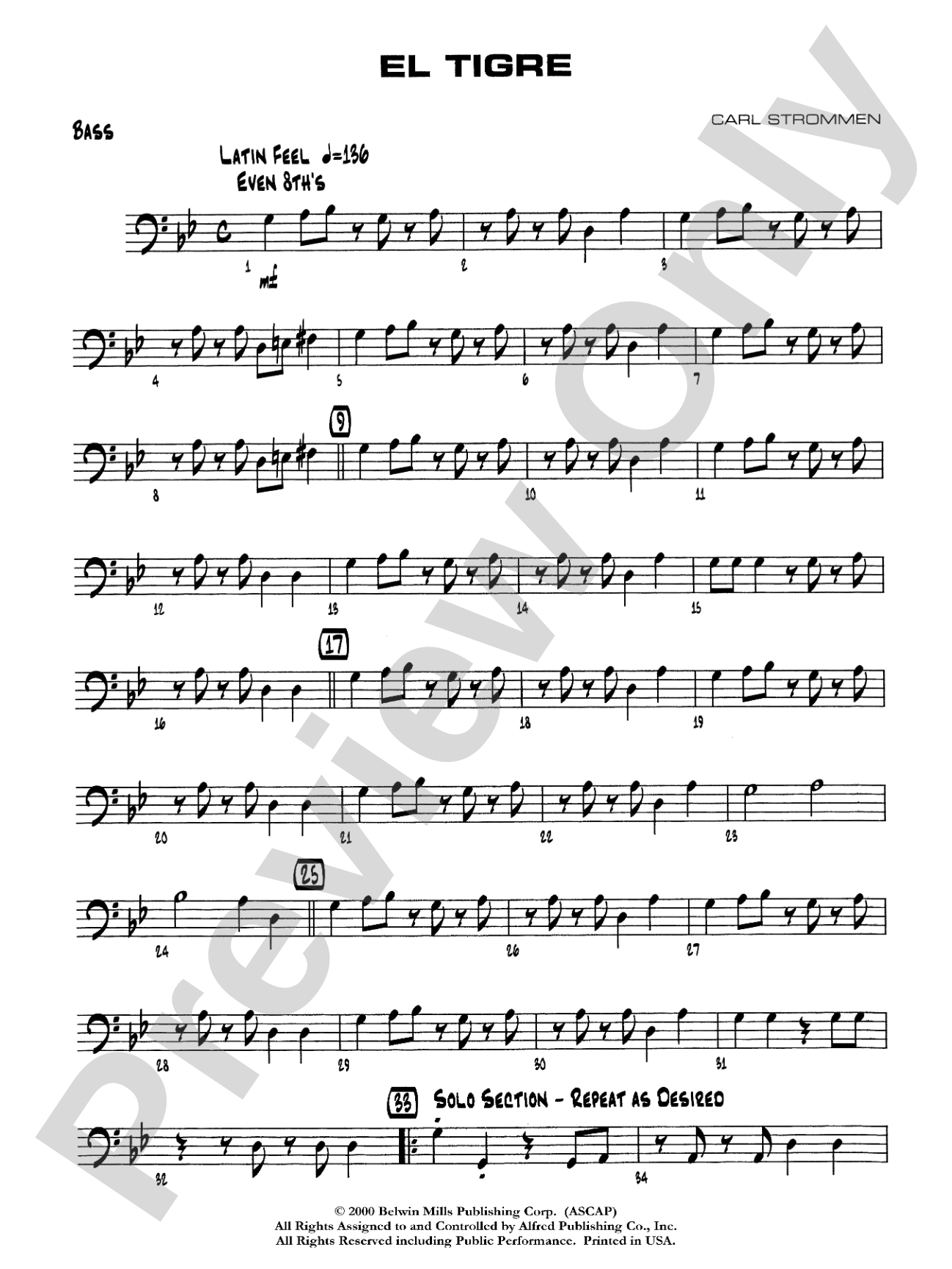 El Tigre: String Bass