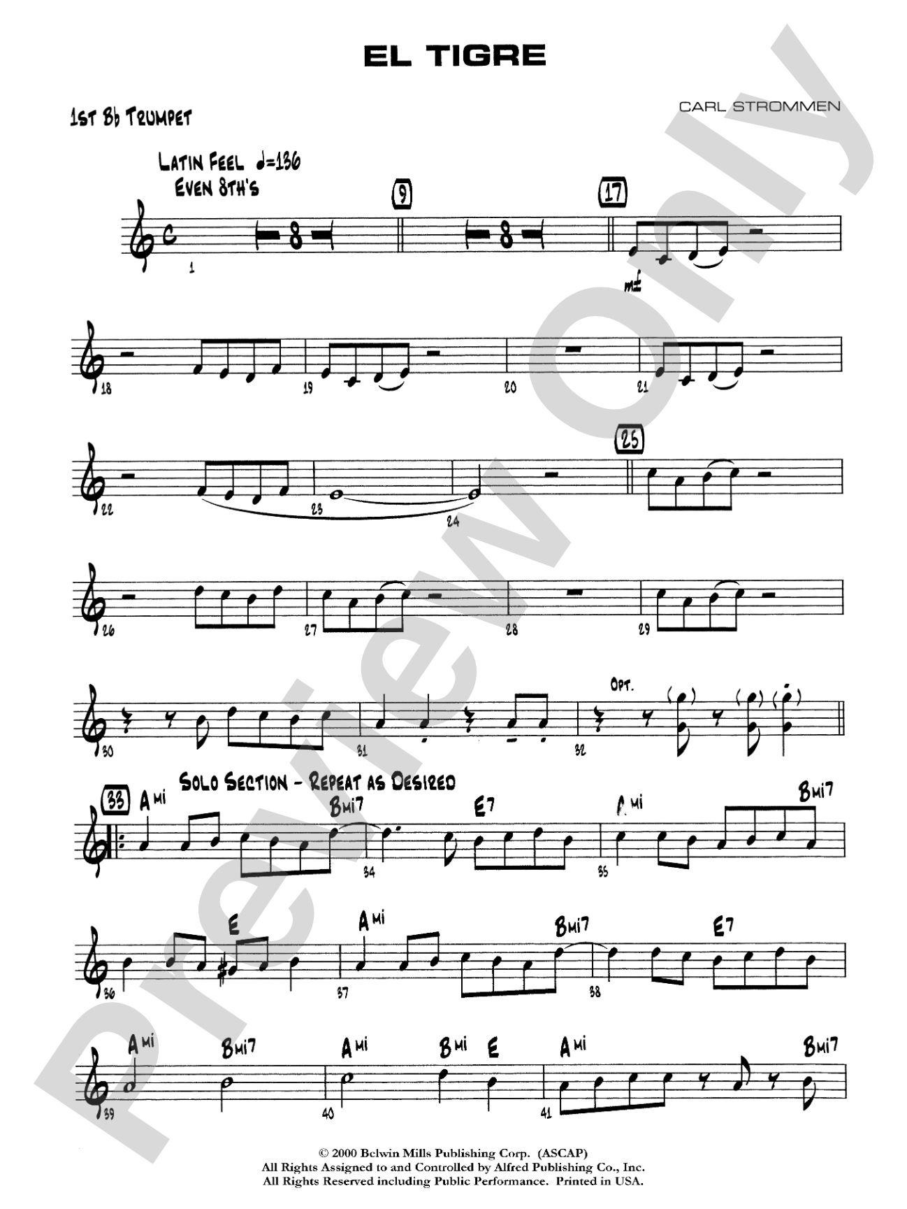 El Tigre: 1st B-flat Trumpet