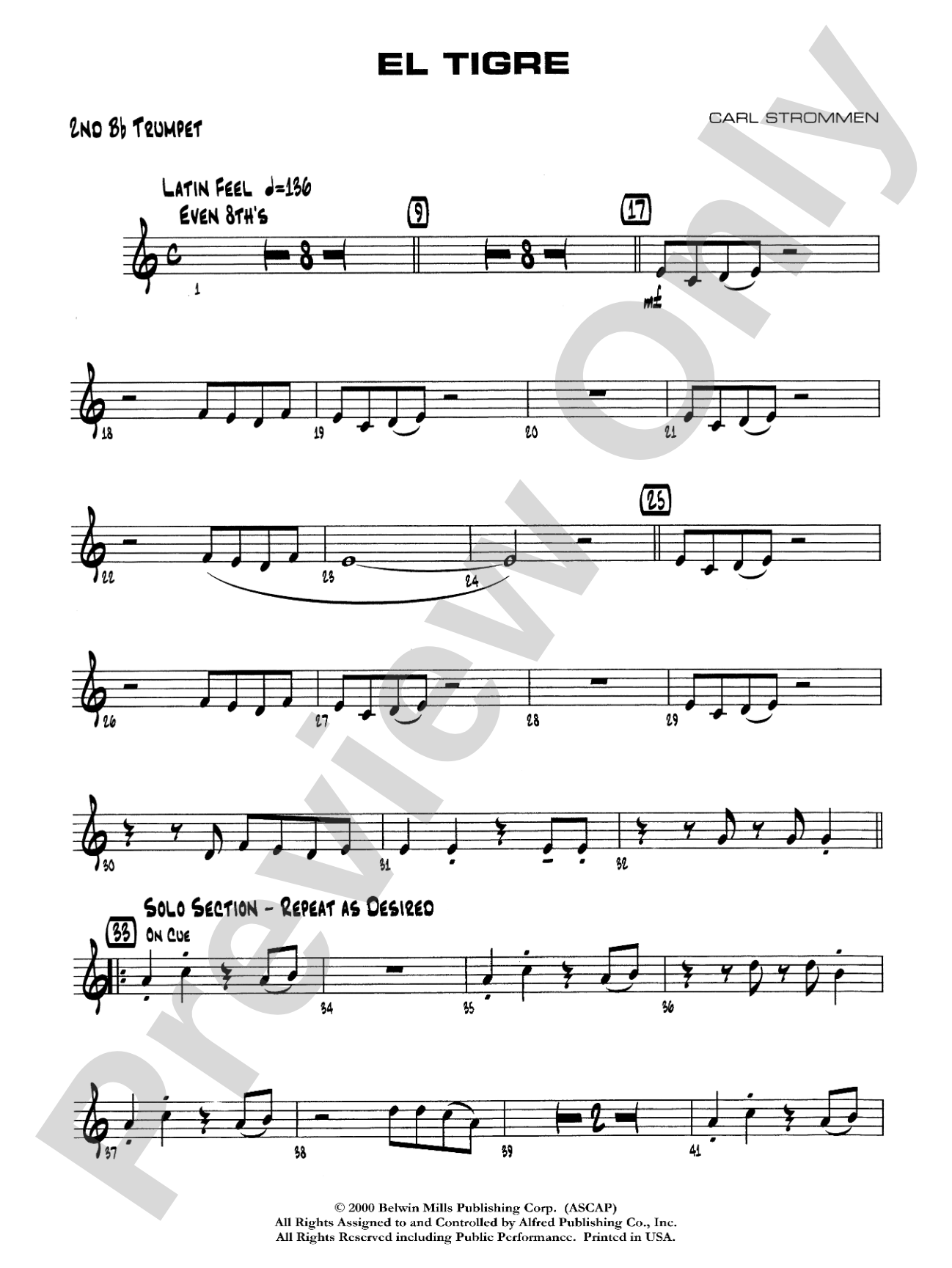 El Tigre: 2nd B-flat Trumpet