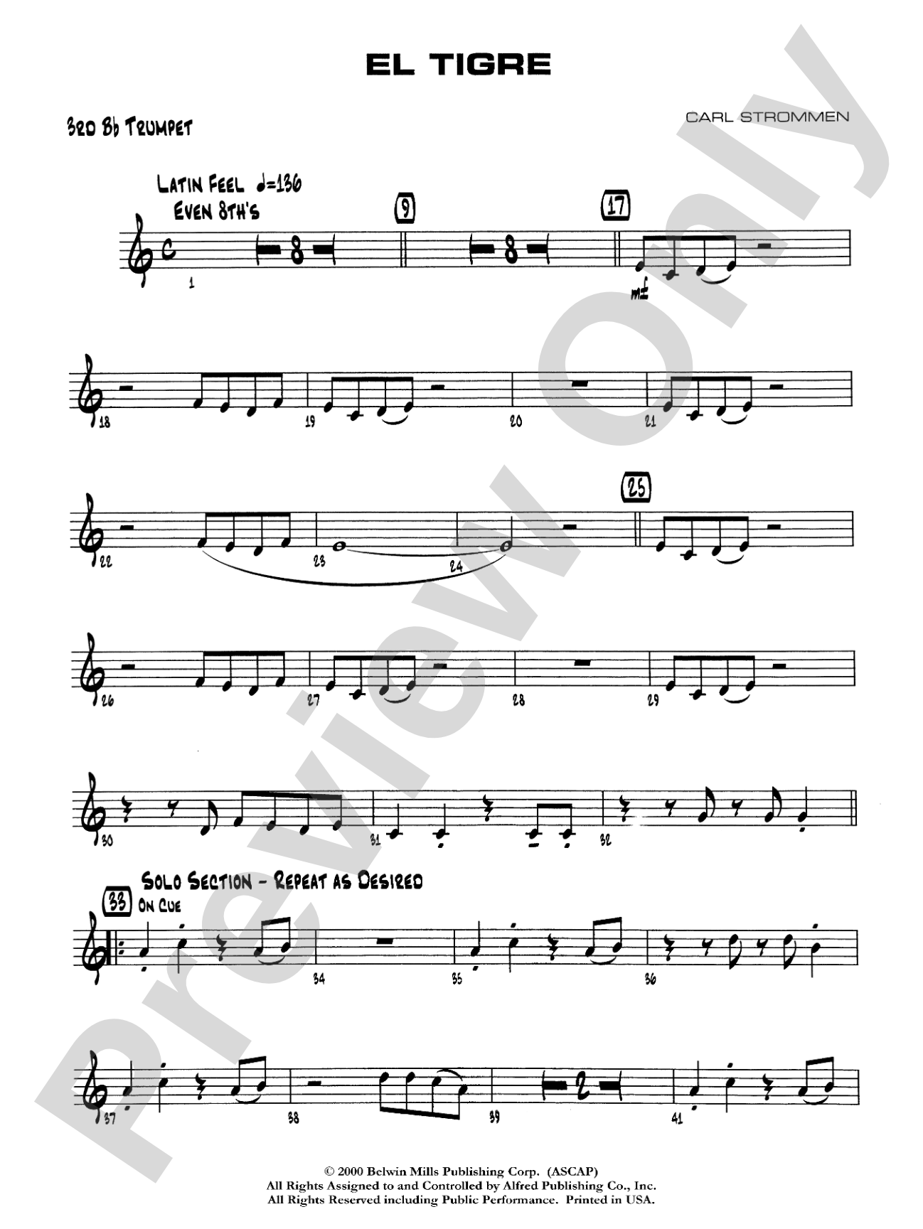 El Tigre: 3rd B-flat Trumpet