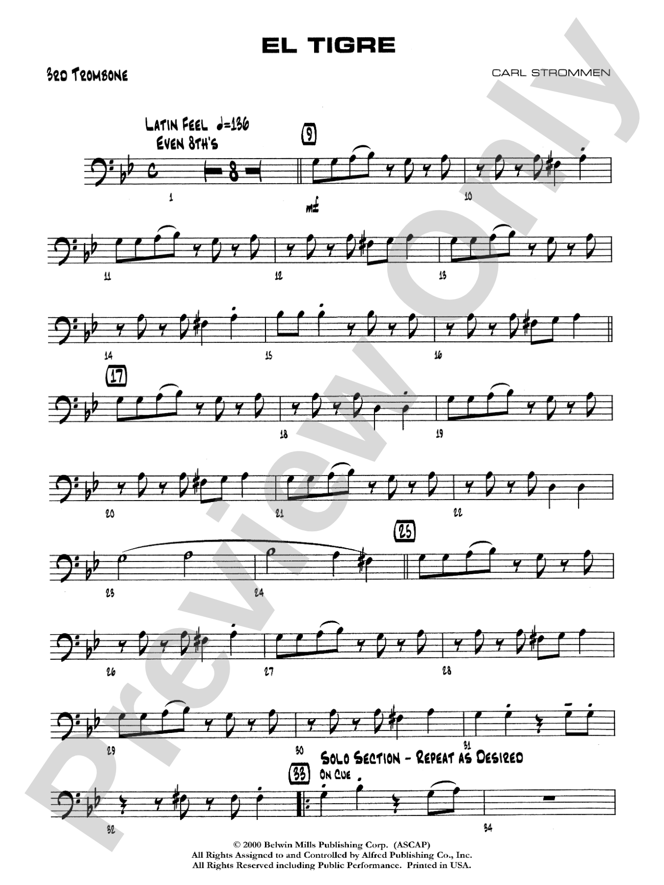 El Tigre: 3rd Trombone