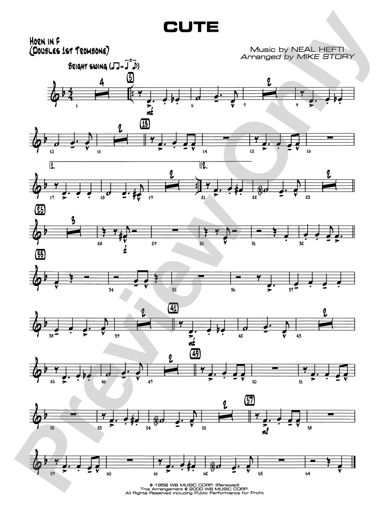Cute: 1st F Horn