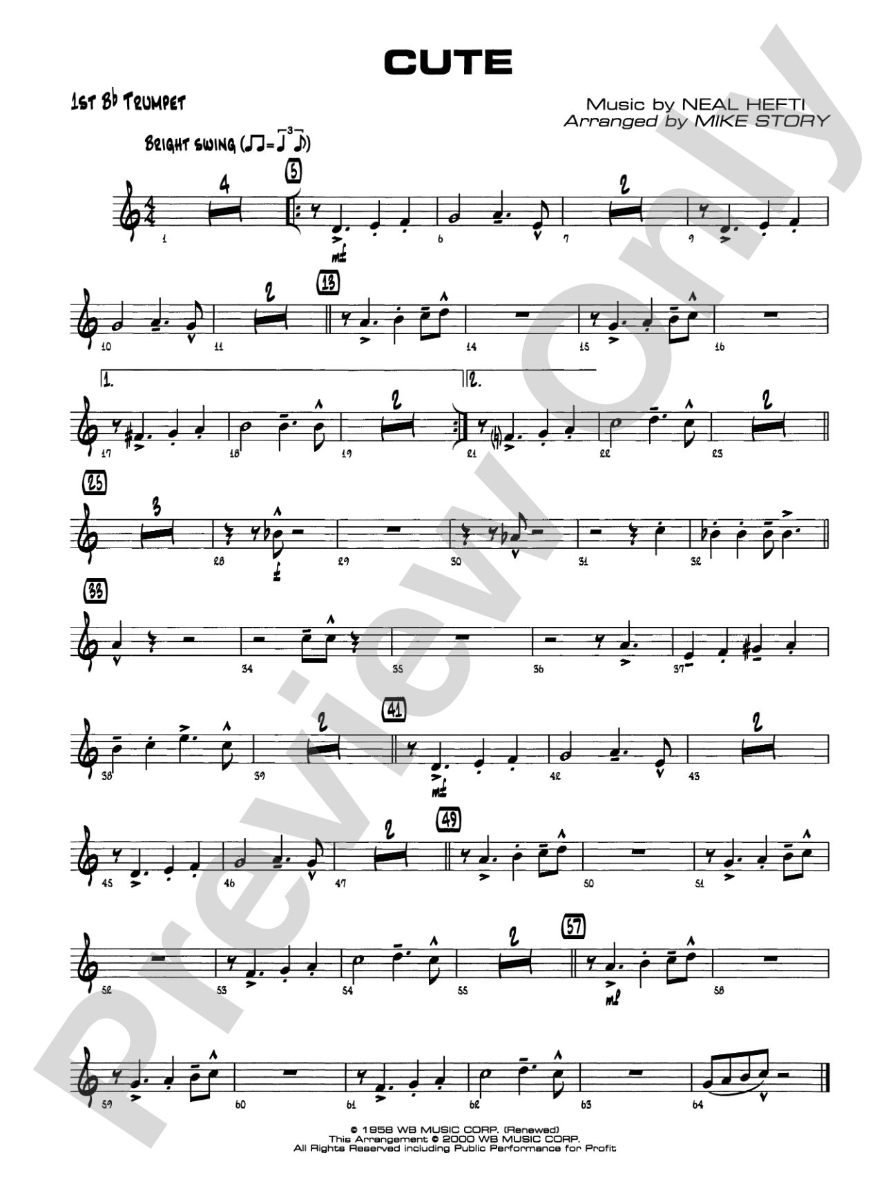Cute: 1st B-flat Trumpet