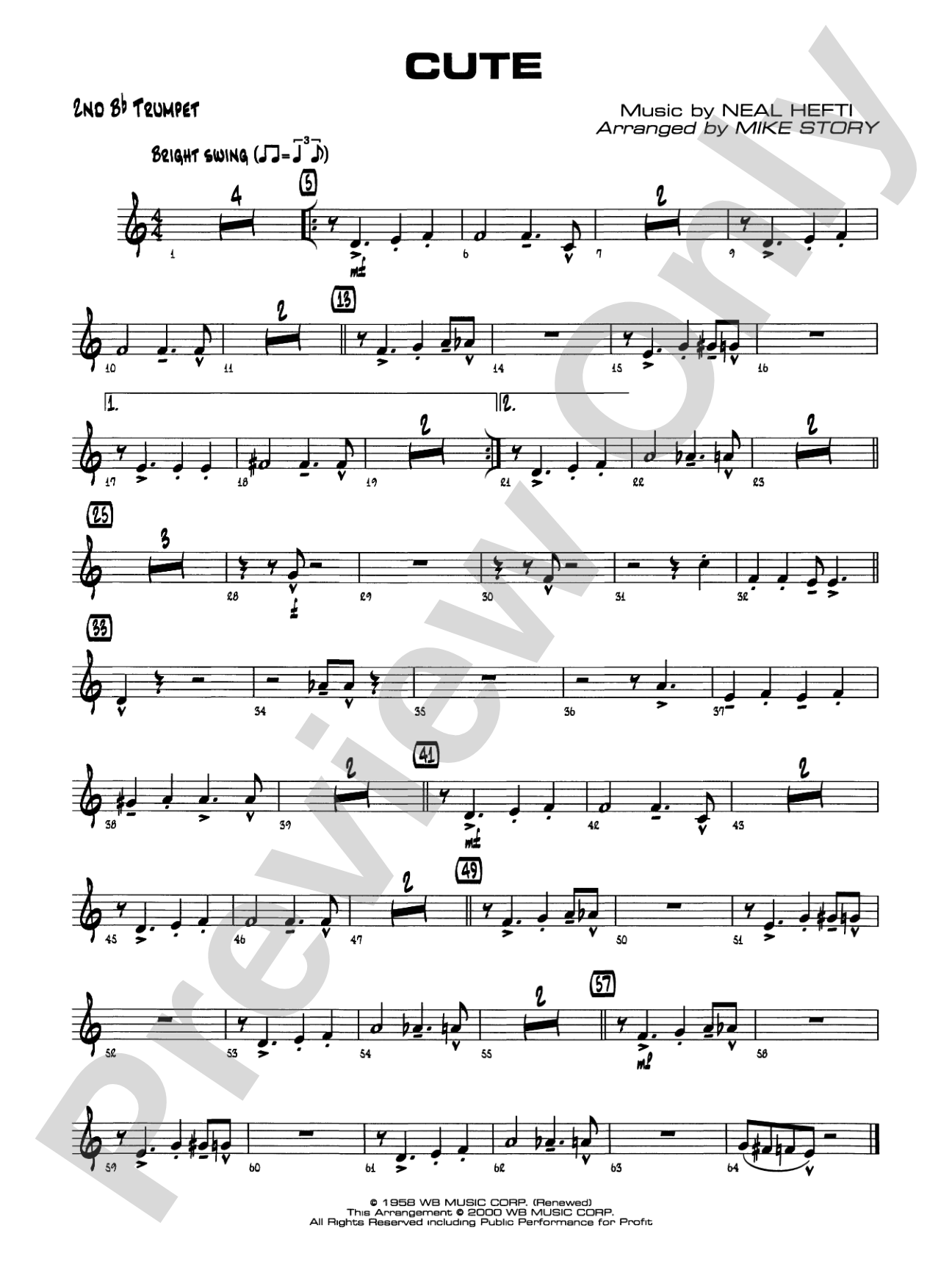Cute: 2nd B-flat Trumpet