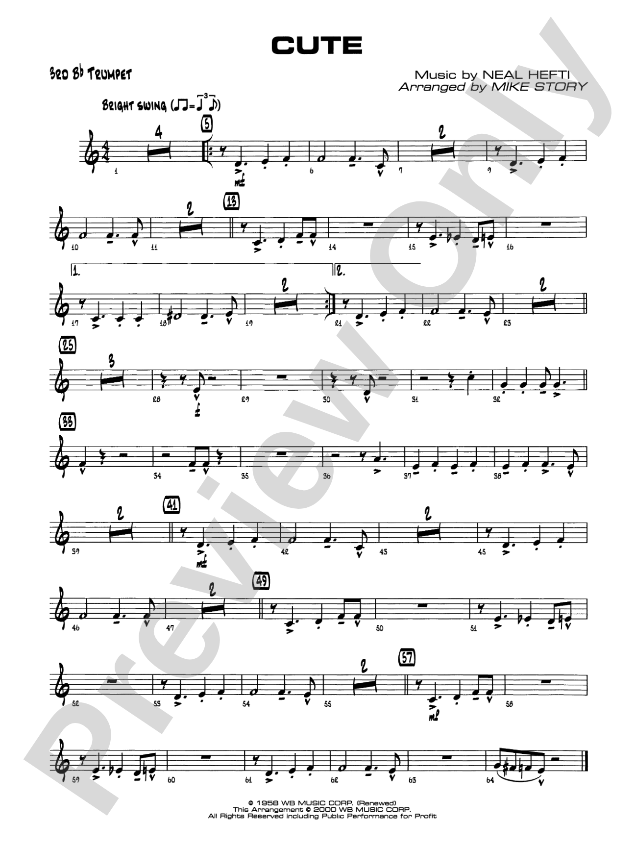 Cute: 3rd B-flat Trumpet