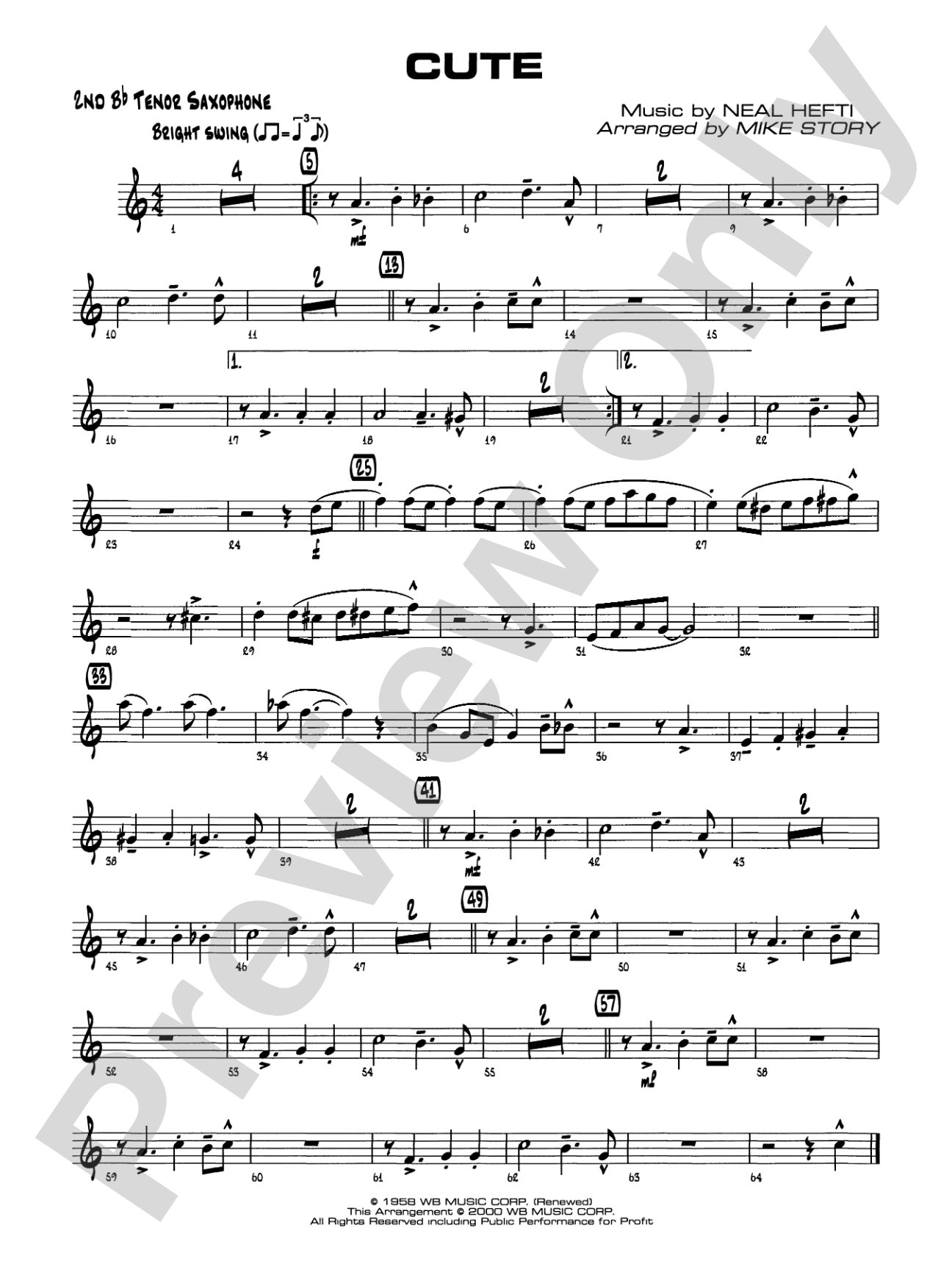 Cute: 2nd B-flat Tenor Saxophone