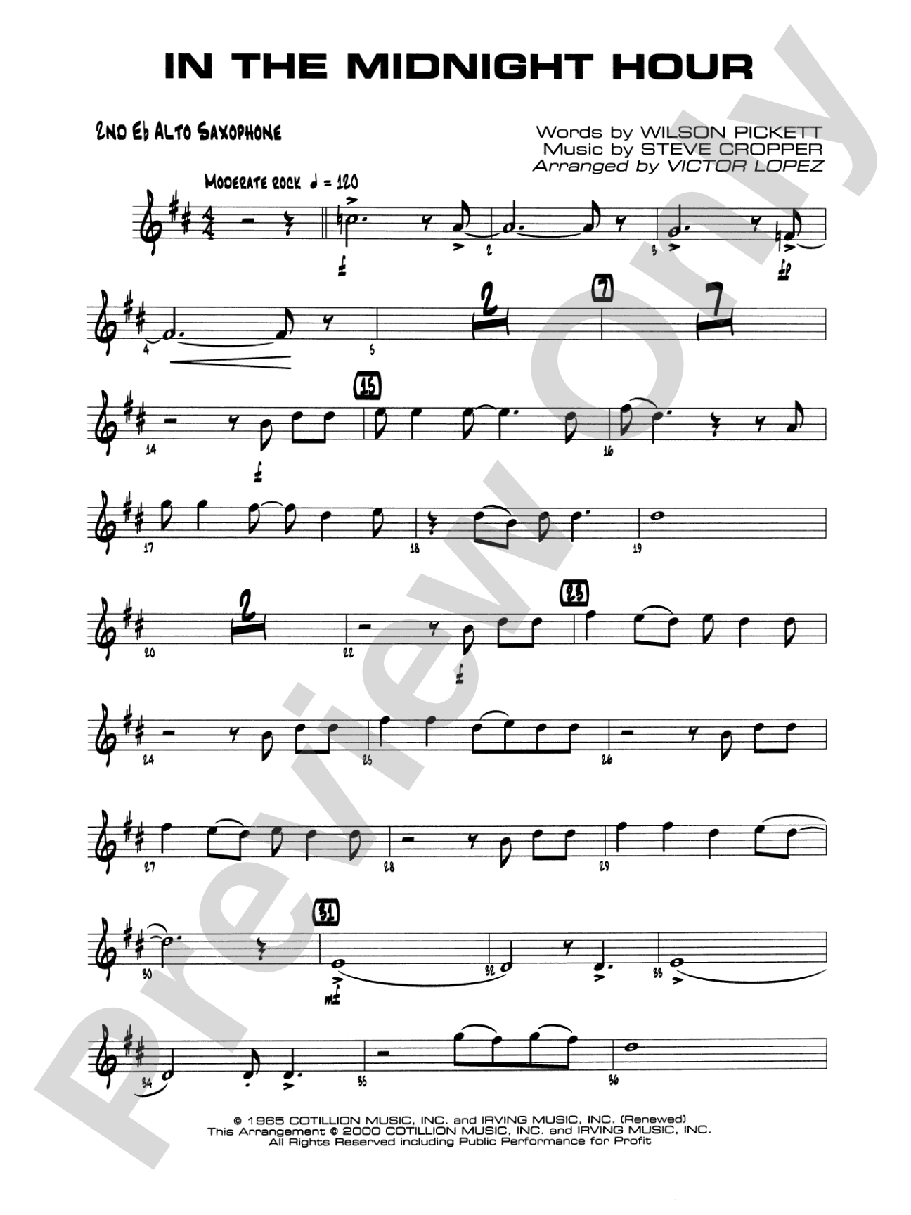 In the Midnight Hour: 2nd E-flat Alto Saxophone
