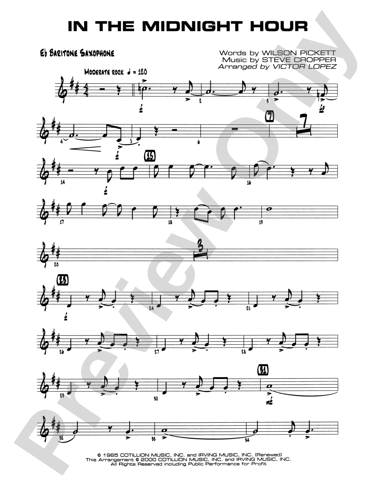 In the Midnight Hour: E-flat Baritone Saxophone