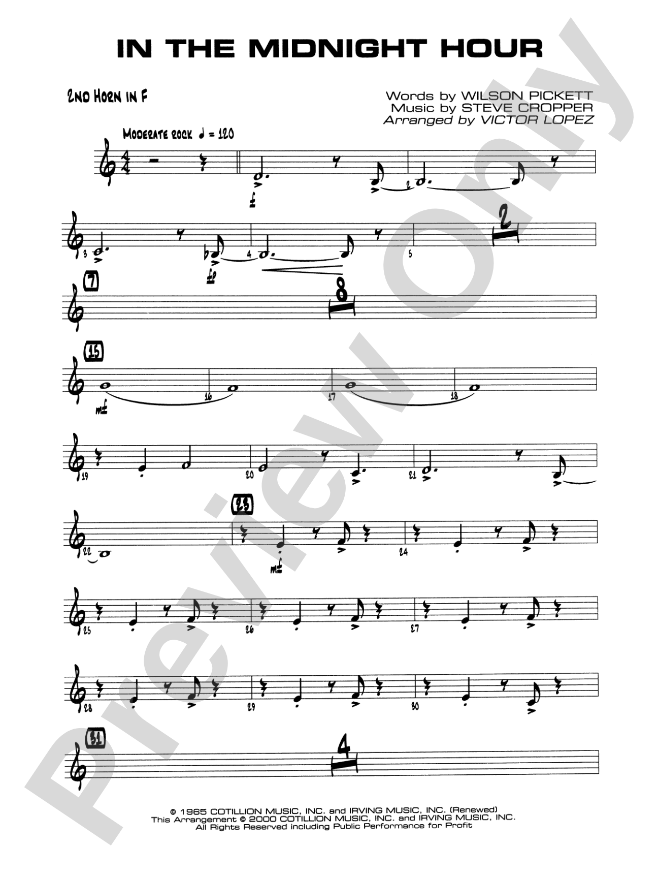 In the Midnight Hour: 2nd F Horn