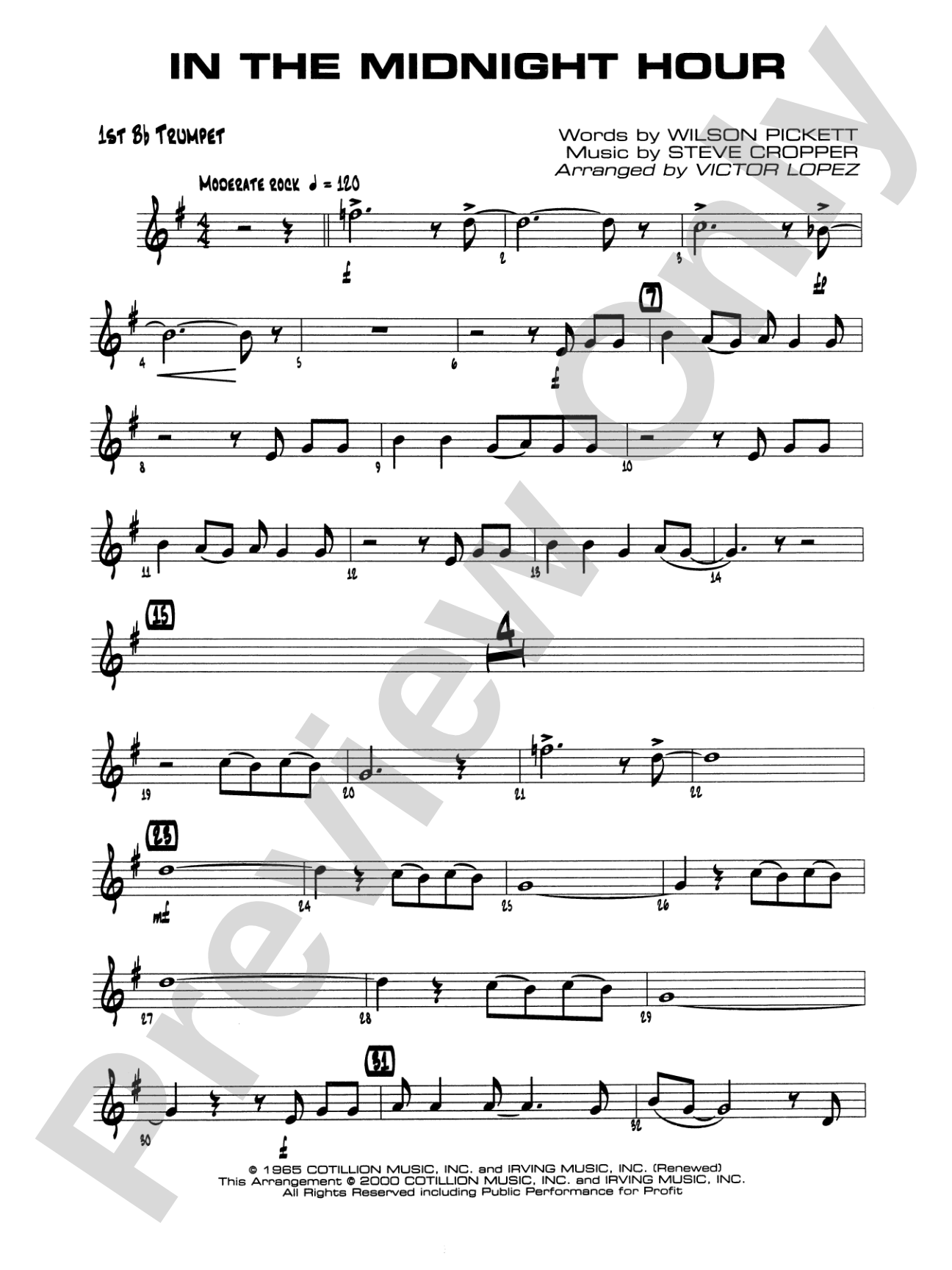 In the Midnight Hour: 1st B-flat Trumpet